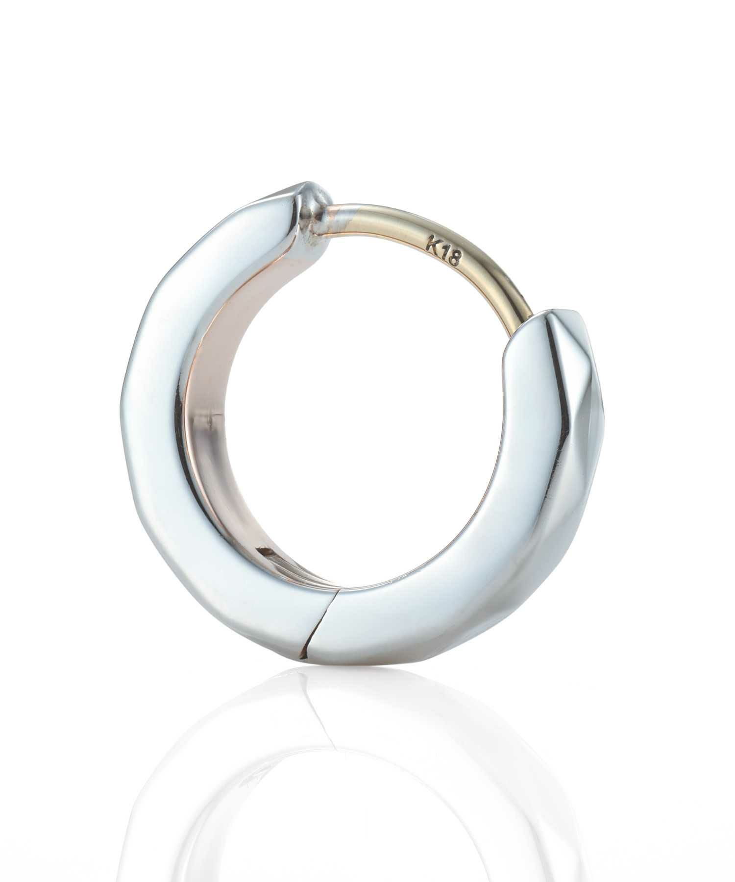 “THE EDGE”カッティングフープピアス/シルバー×ピンクゴールド/シルバー925