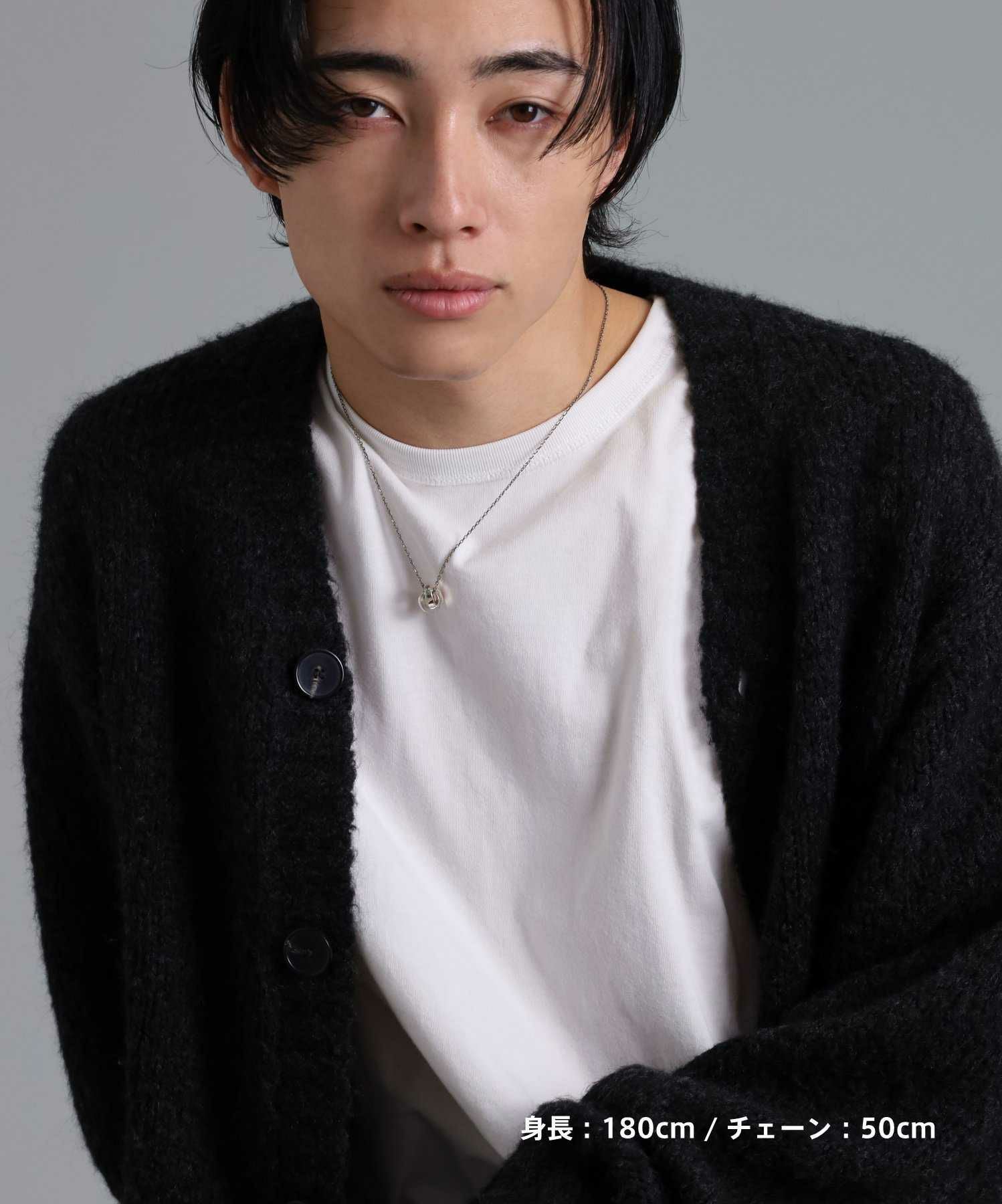 “Ivitz” eraワンツイストダブルリングネックレス/シルバー925