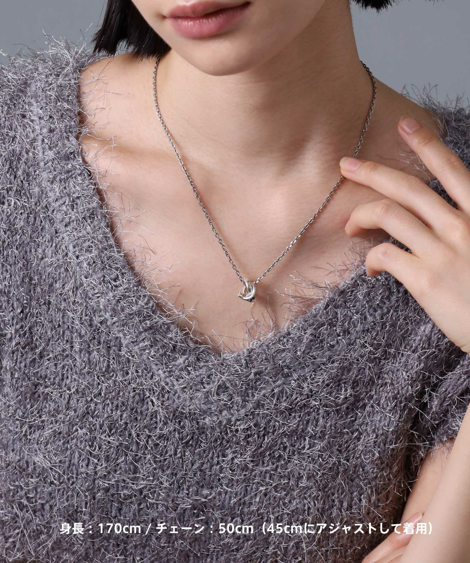 “HOWL”クロウダブルリングネックレス/シルバー925