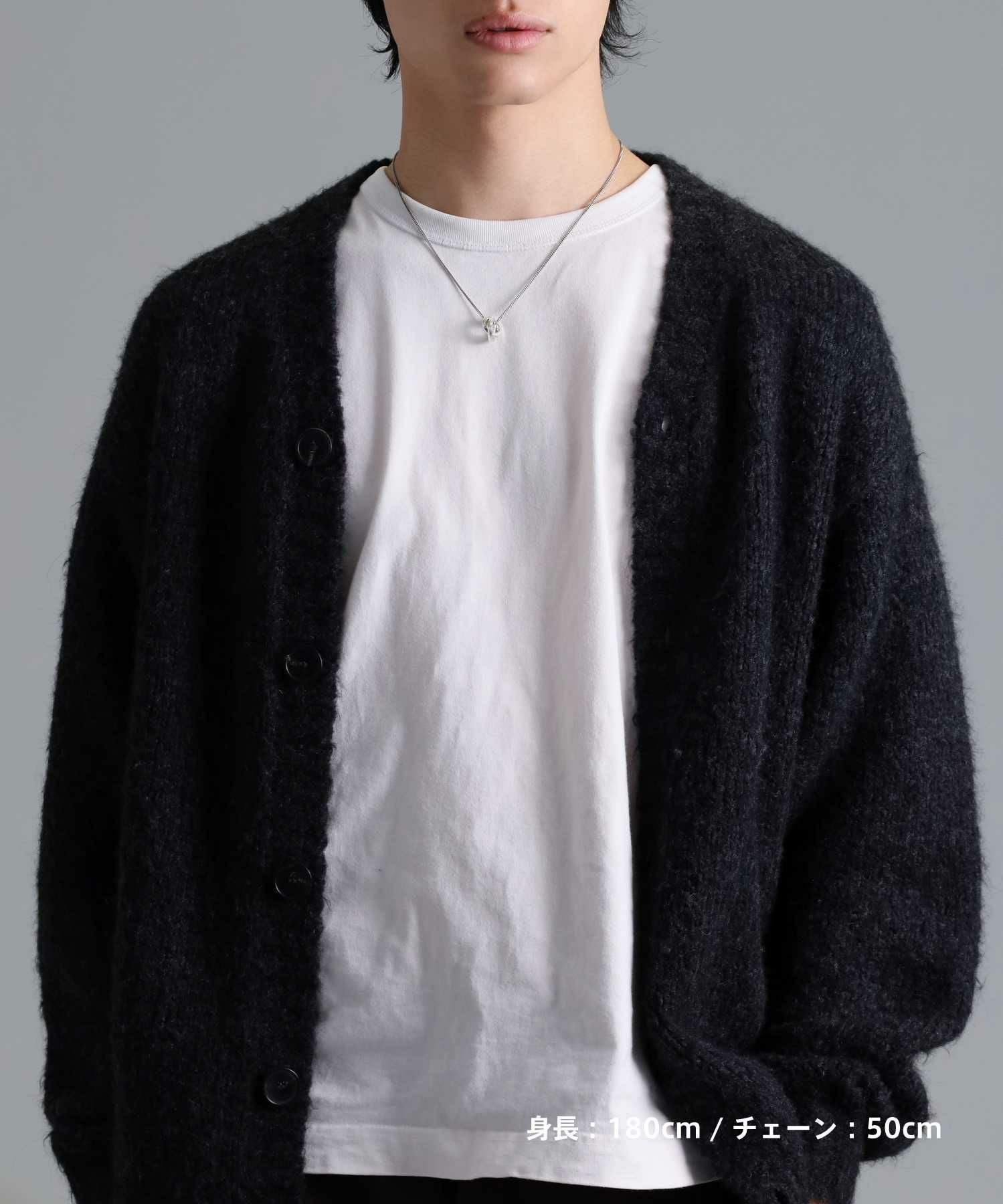 “for Gift” サイドストーンダブルリングネックレス/シルバー925