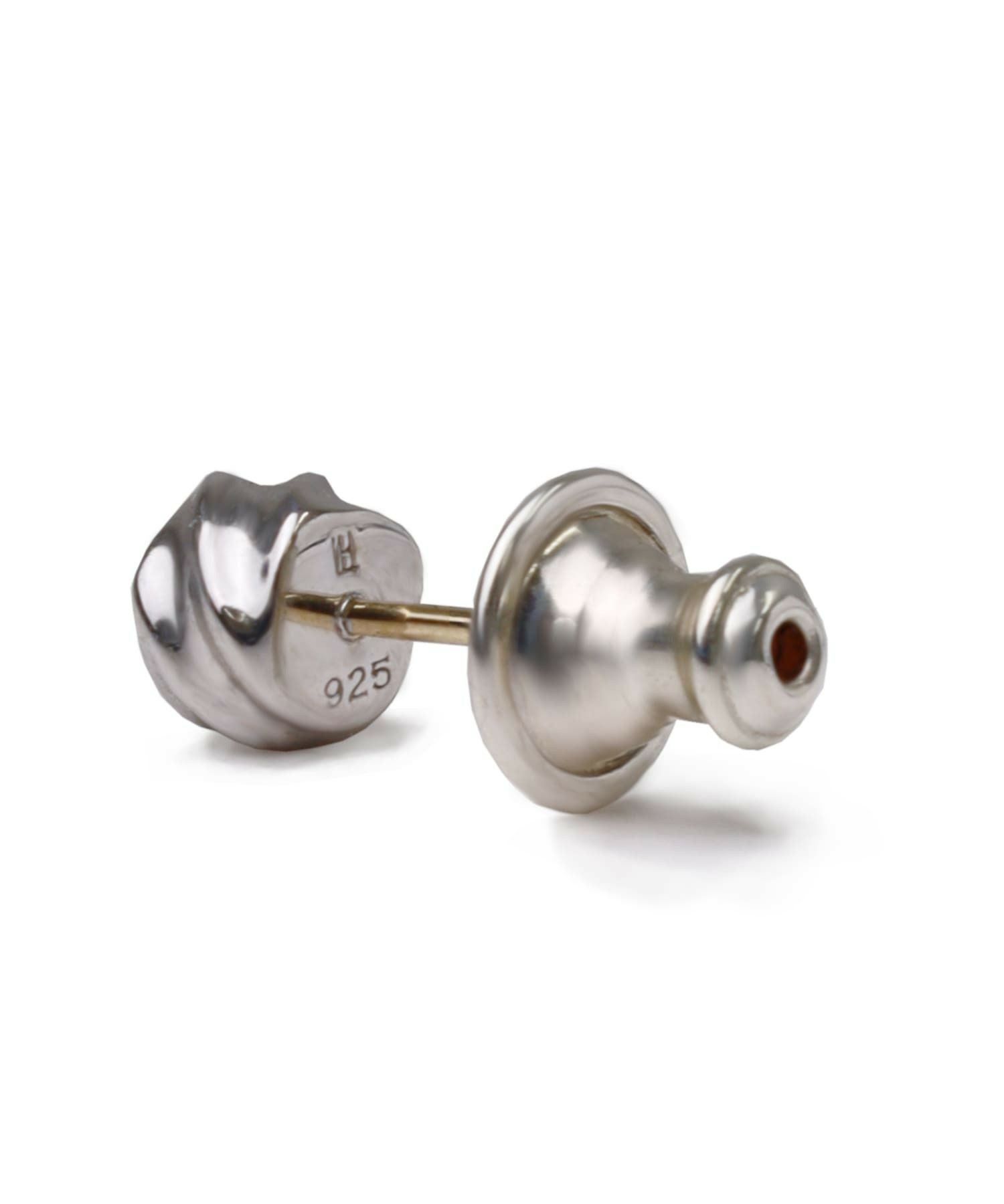 “for Gift”スタッズピアス/ツイスト/ブラックジルコニア/シルバー925