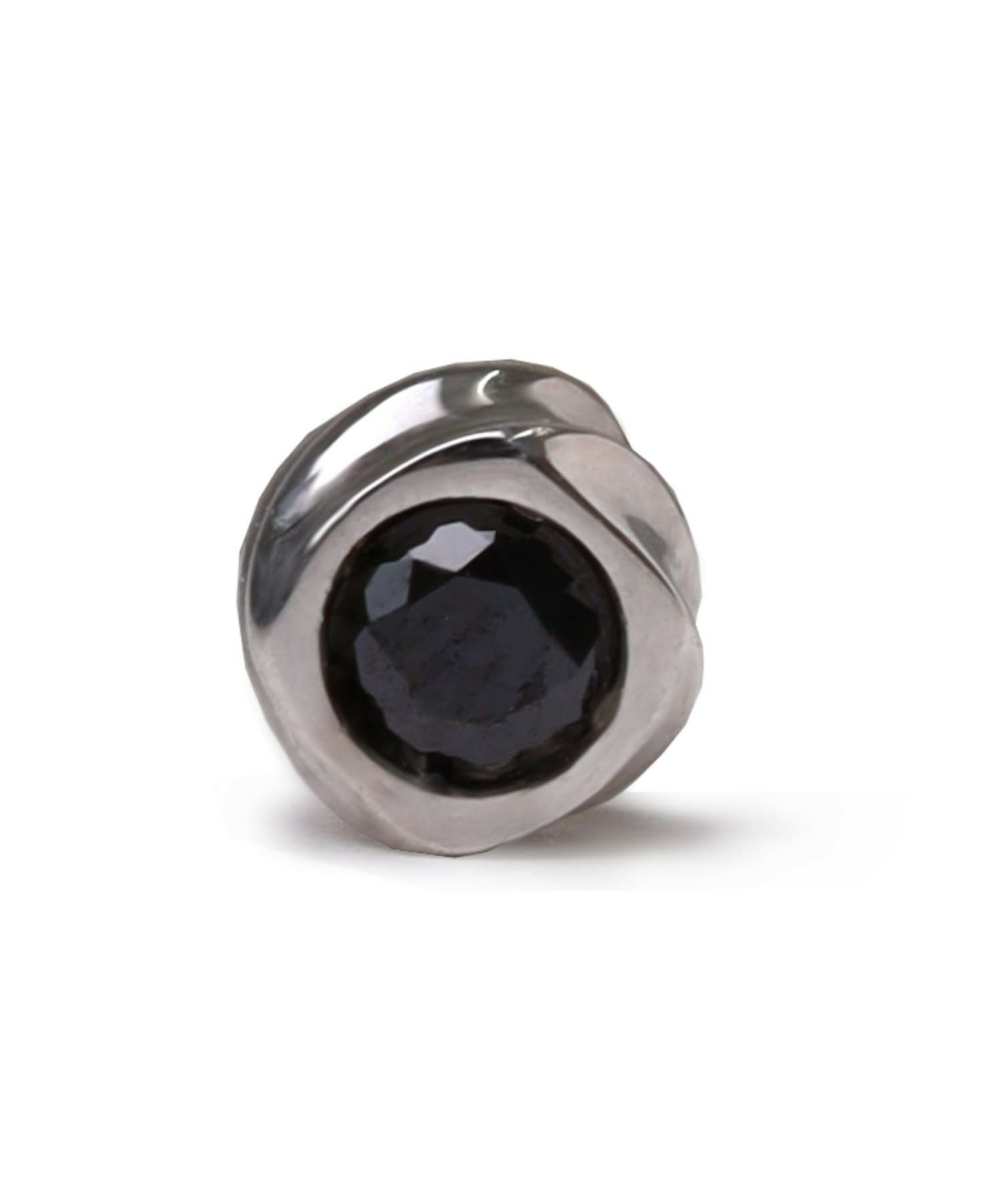 “for Gift”スタッズピアス/ツイスト/ブラックジルコニア/シルバー925