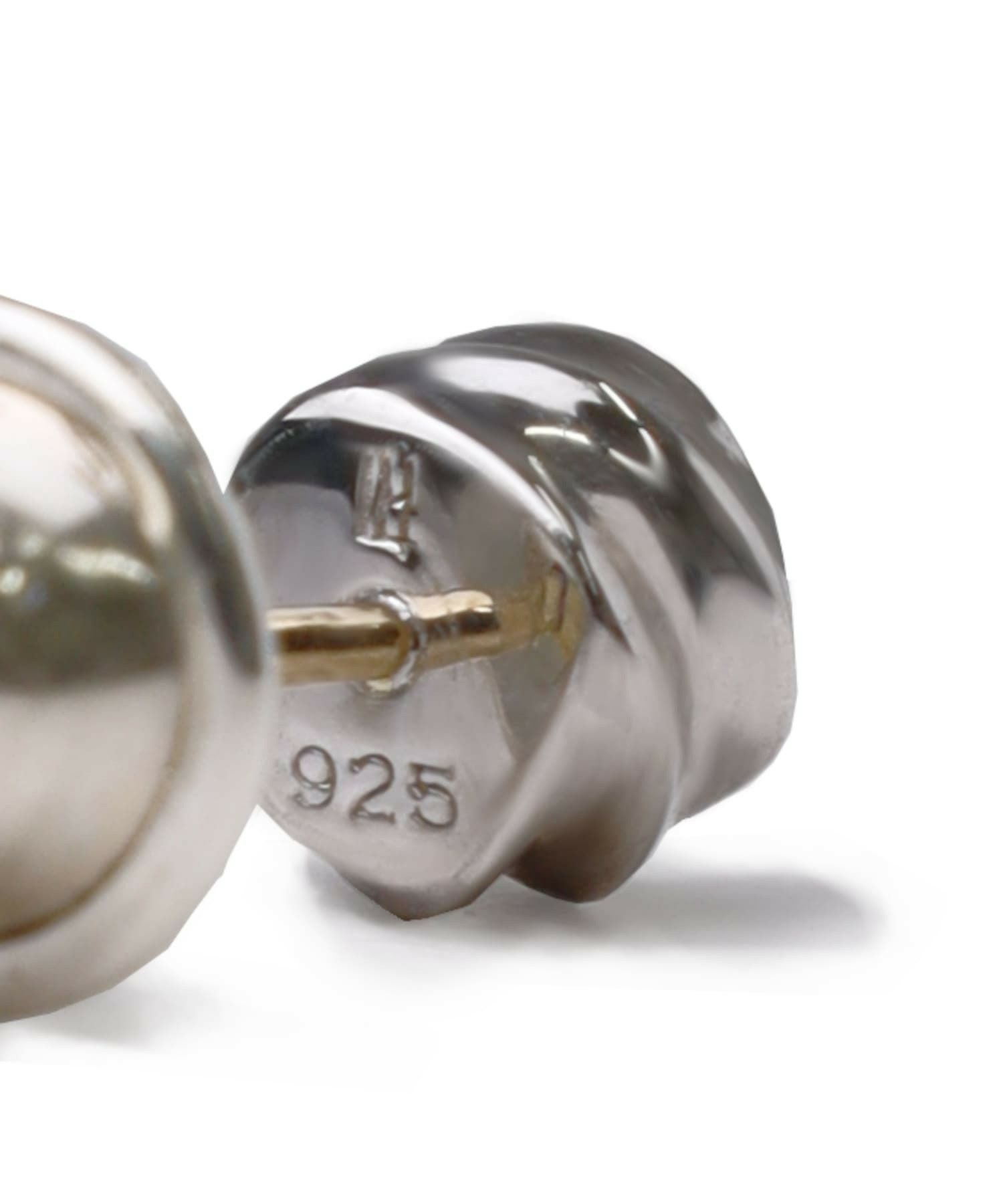 “for Gift”スタッズピアス/ツイスト/ブラックジルコニア/シルバー925