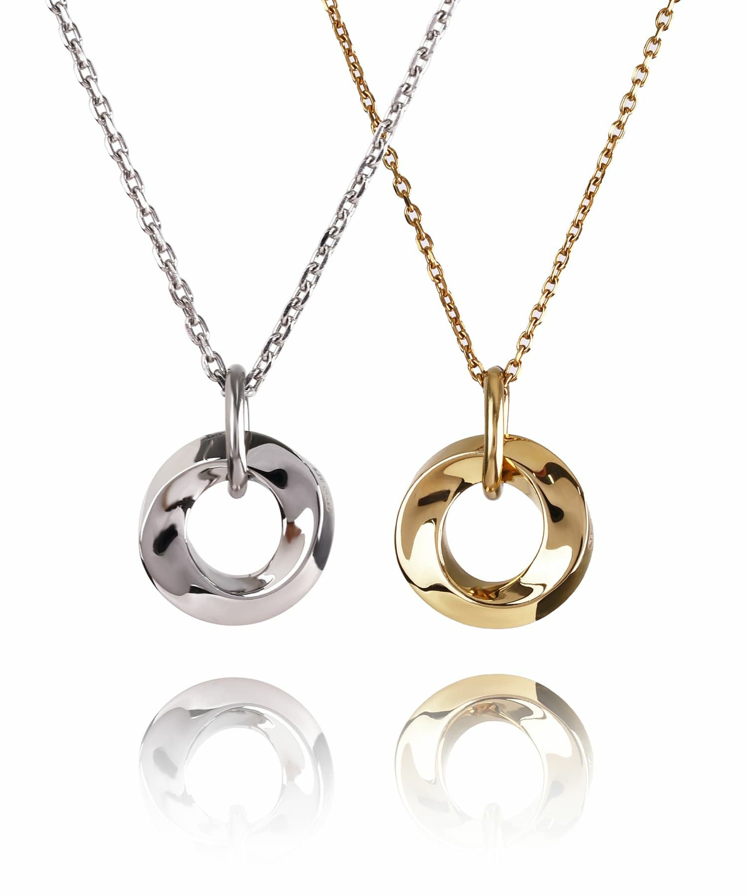 限定展開】“LH-1”ツイストリングペアネックレス/サージカルステンレス