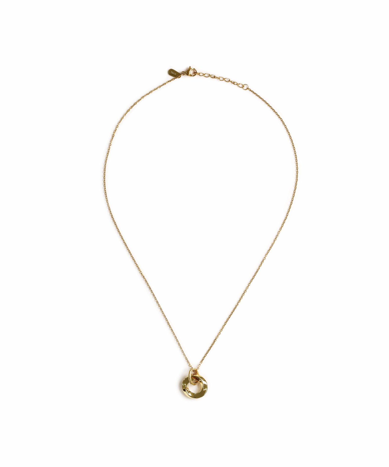 【限定展開】“LH-1”ツイストリングペアネックレス/サージカルステンレス（金属アレルギー対応）