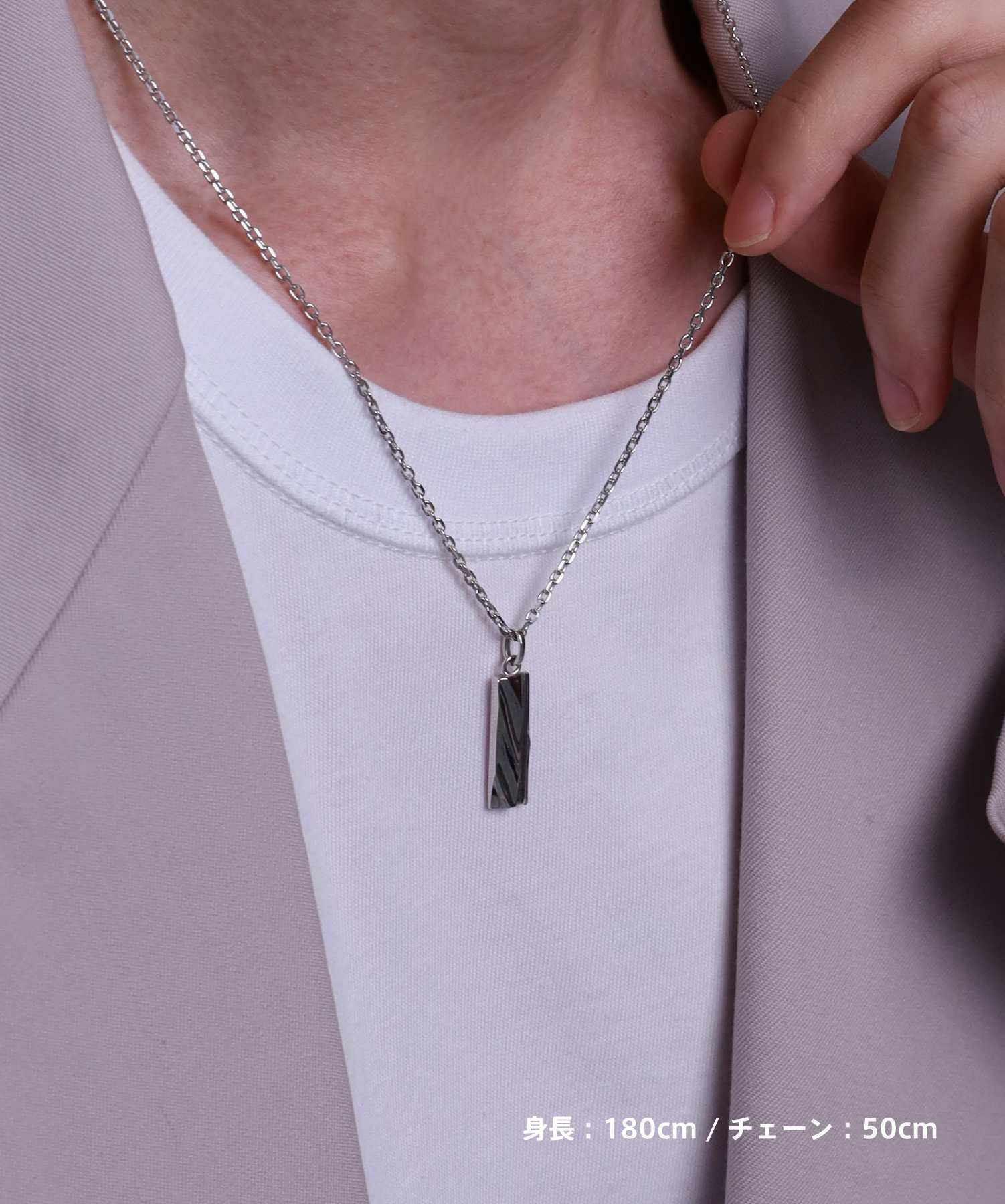 for Gift”ツイストテクスチャープレートネックレス/シルバー925 | LION