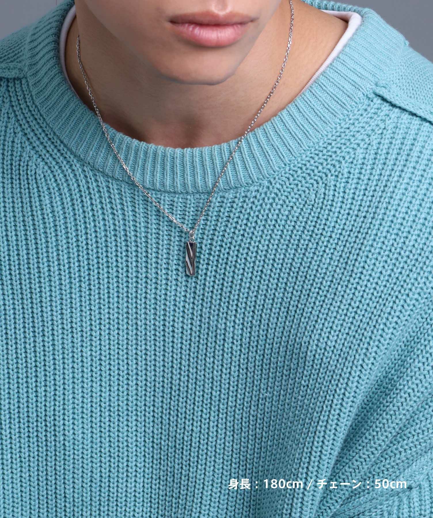 for Gift”ツイストテクスチャープレートネックレス/シルバー925 | LION