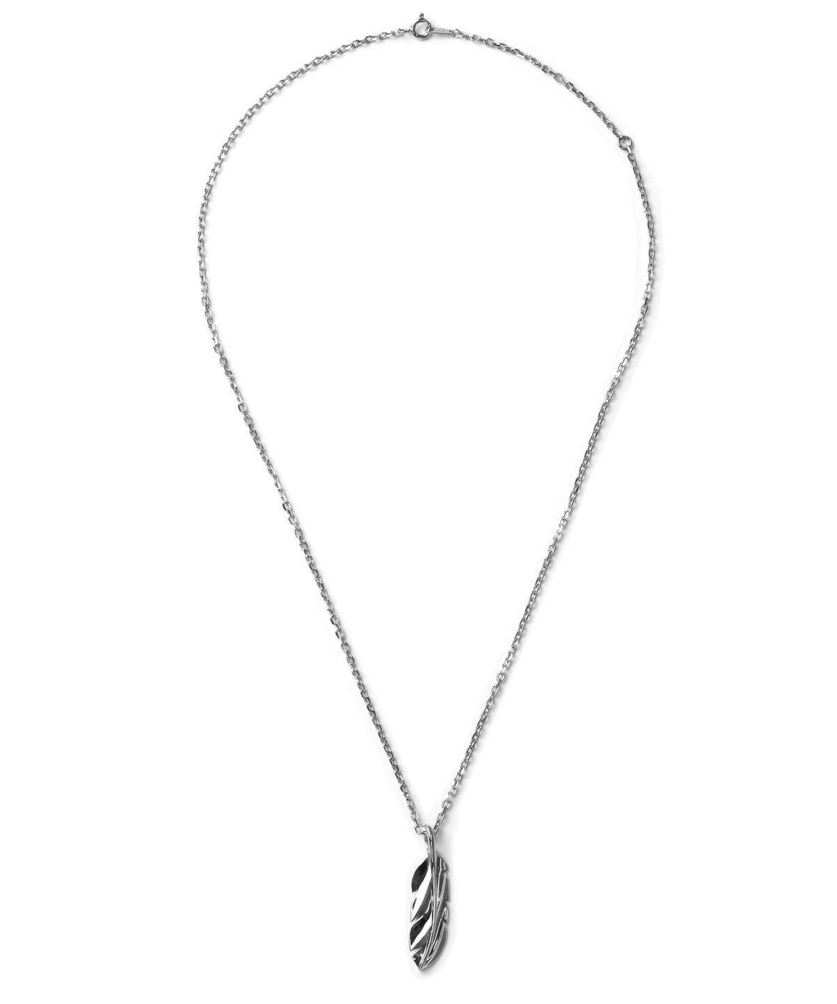 “for Gift”ツイストテクスチャーフェザーネックレス/シルバー925