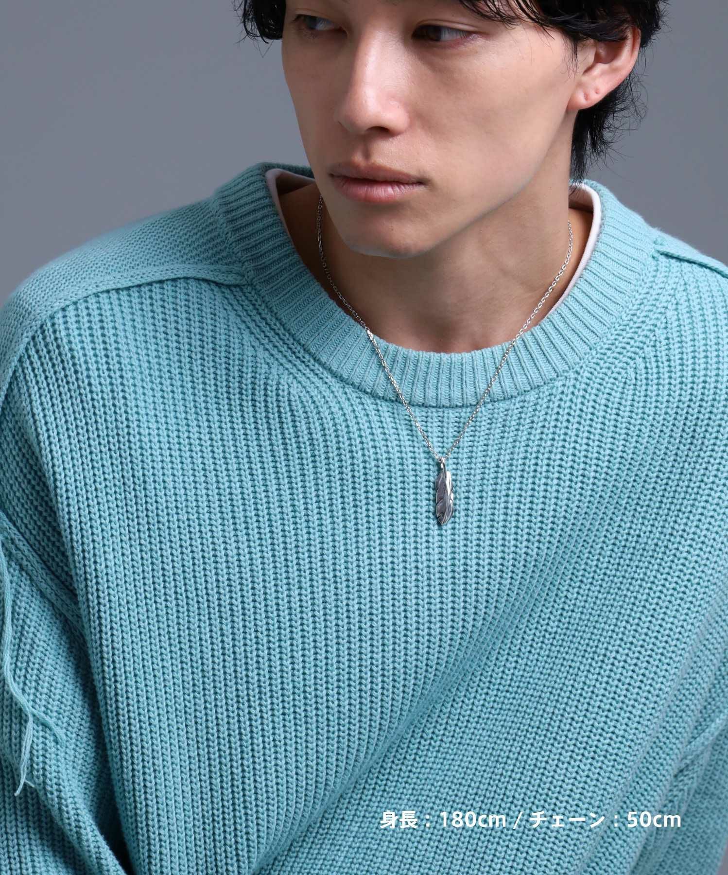for Gift”ツイストテクスチャーフェザーネックレス/シルバー925 | LION
