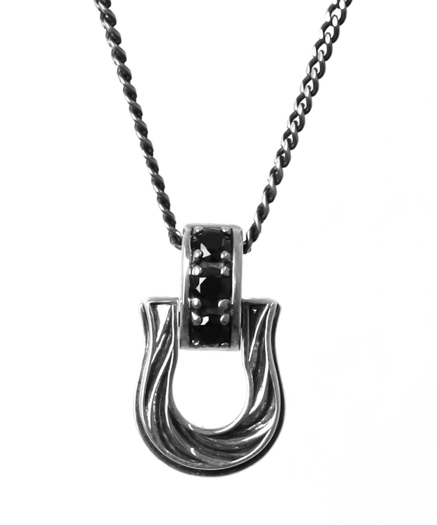 LUCK”ロイヤルホースシューネックレス/シルバー×ブラック/シルバー925 LUCK”ロイヤルホースシューネックレス/シルバー×ブラック/シルバー925