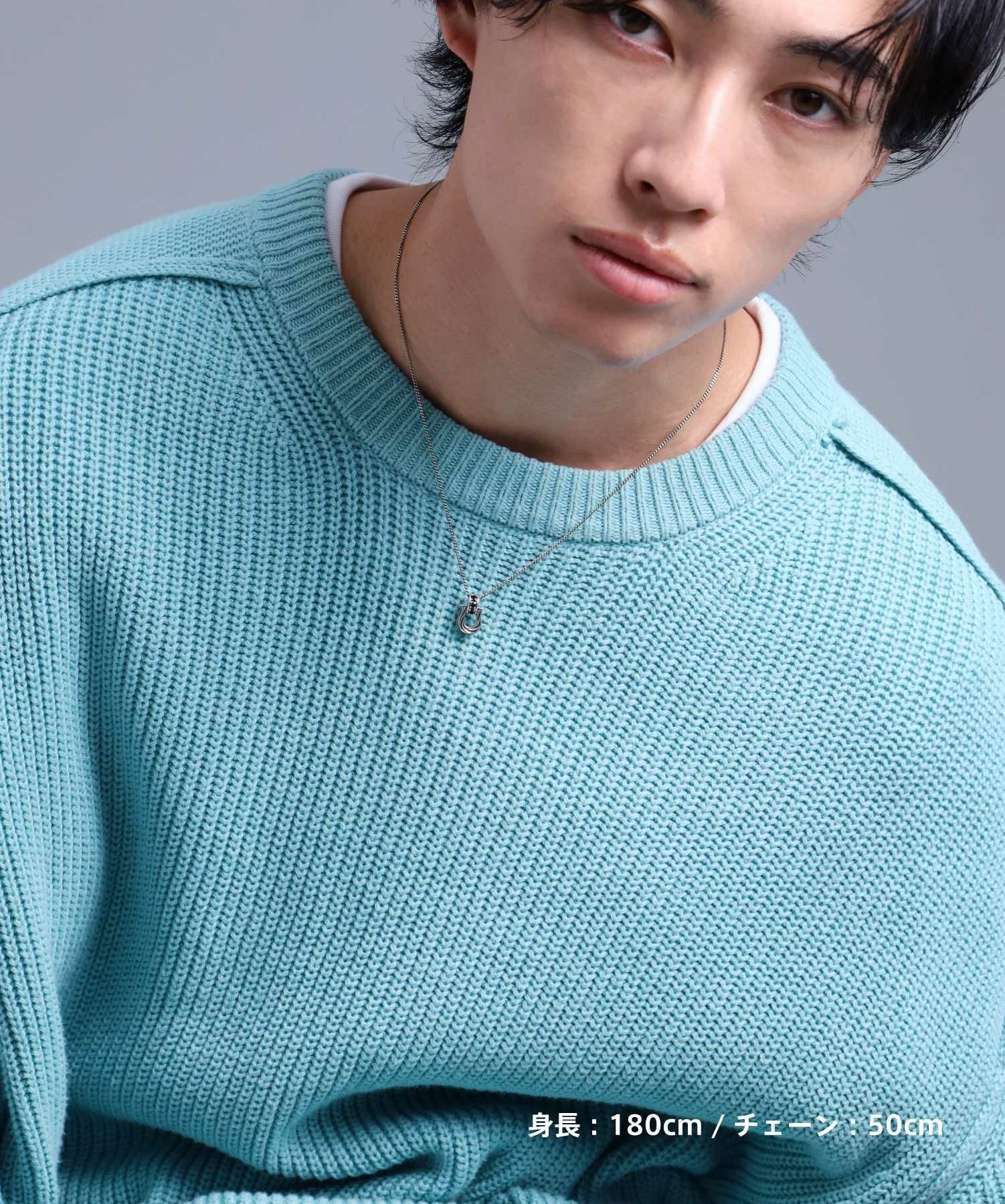 “LUCK”ツイストホースシューネックレス/シルバー925