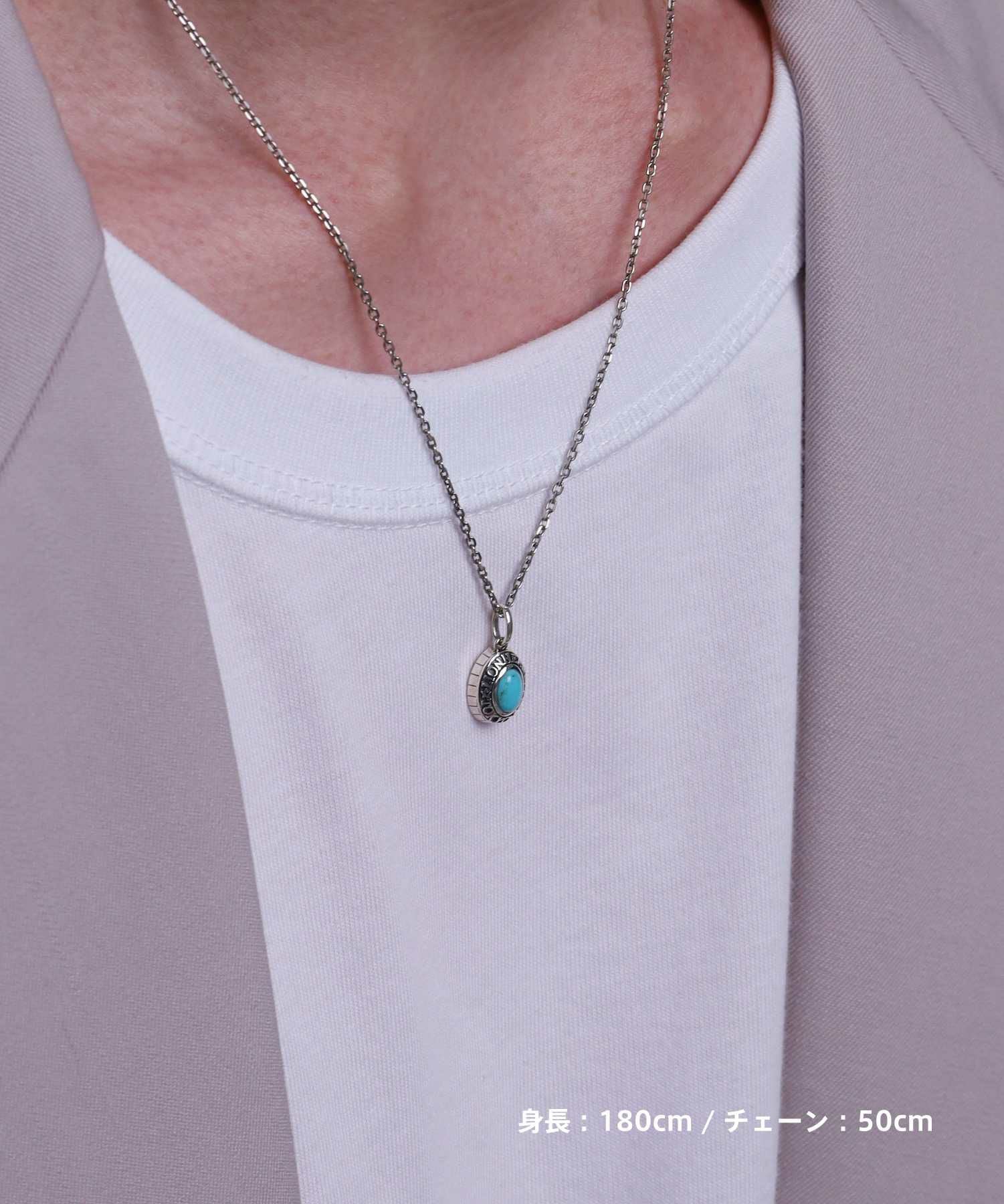 BASIC”カレッジネックレス/ターコイズ/シルバー925 | LION HEART STORE
