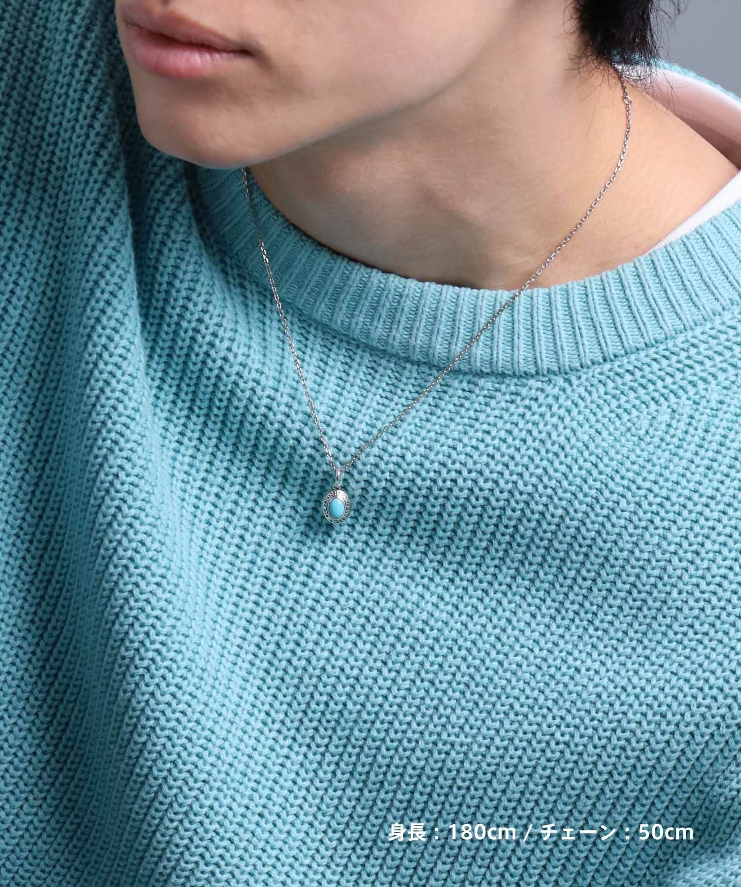 BASIC”カレッジネックレス/ターコイズ/シルバー925 | LION HEART STORE