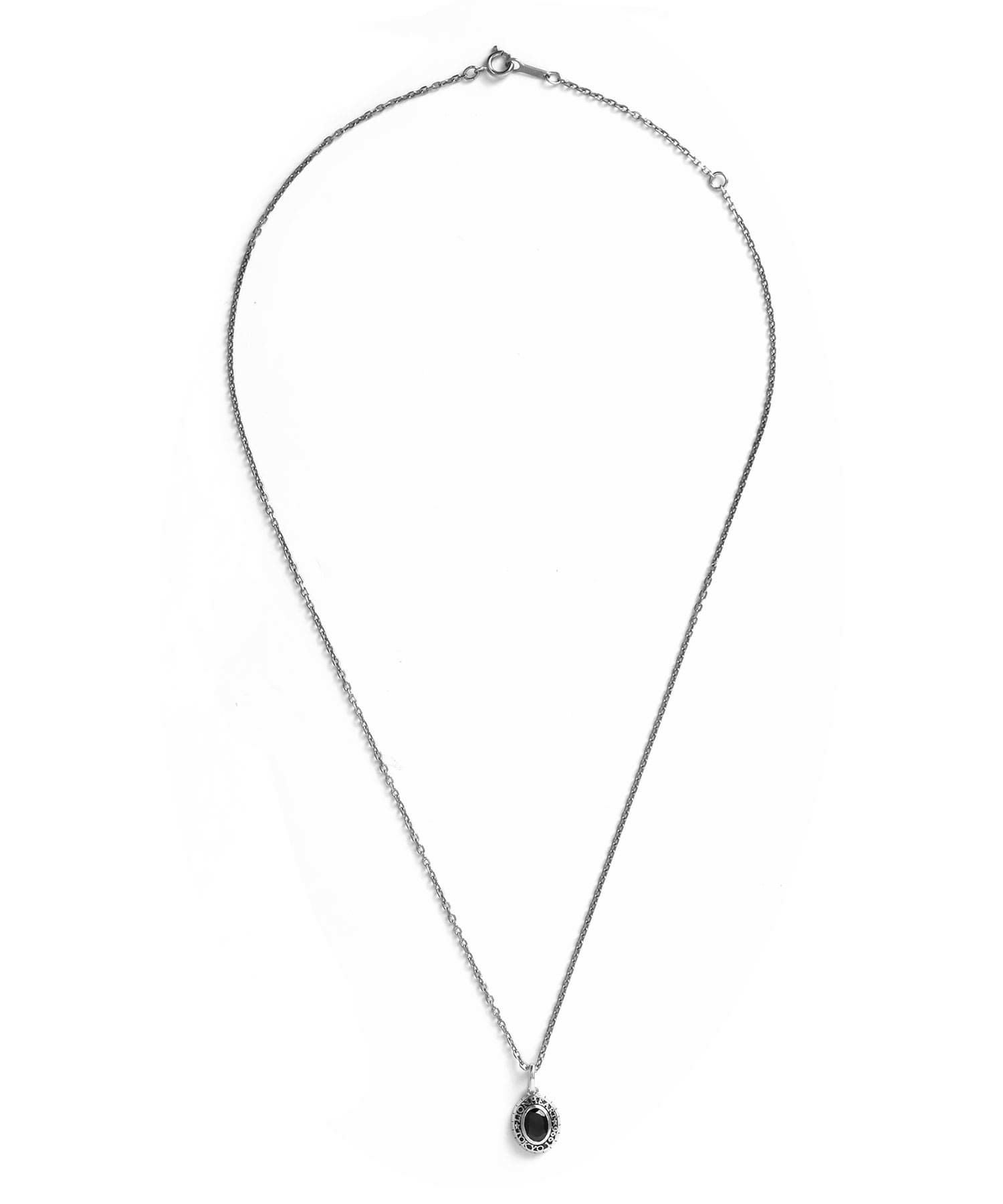 “BASIC”カレッジネックレス/ブラックジルコニア/シルバー925