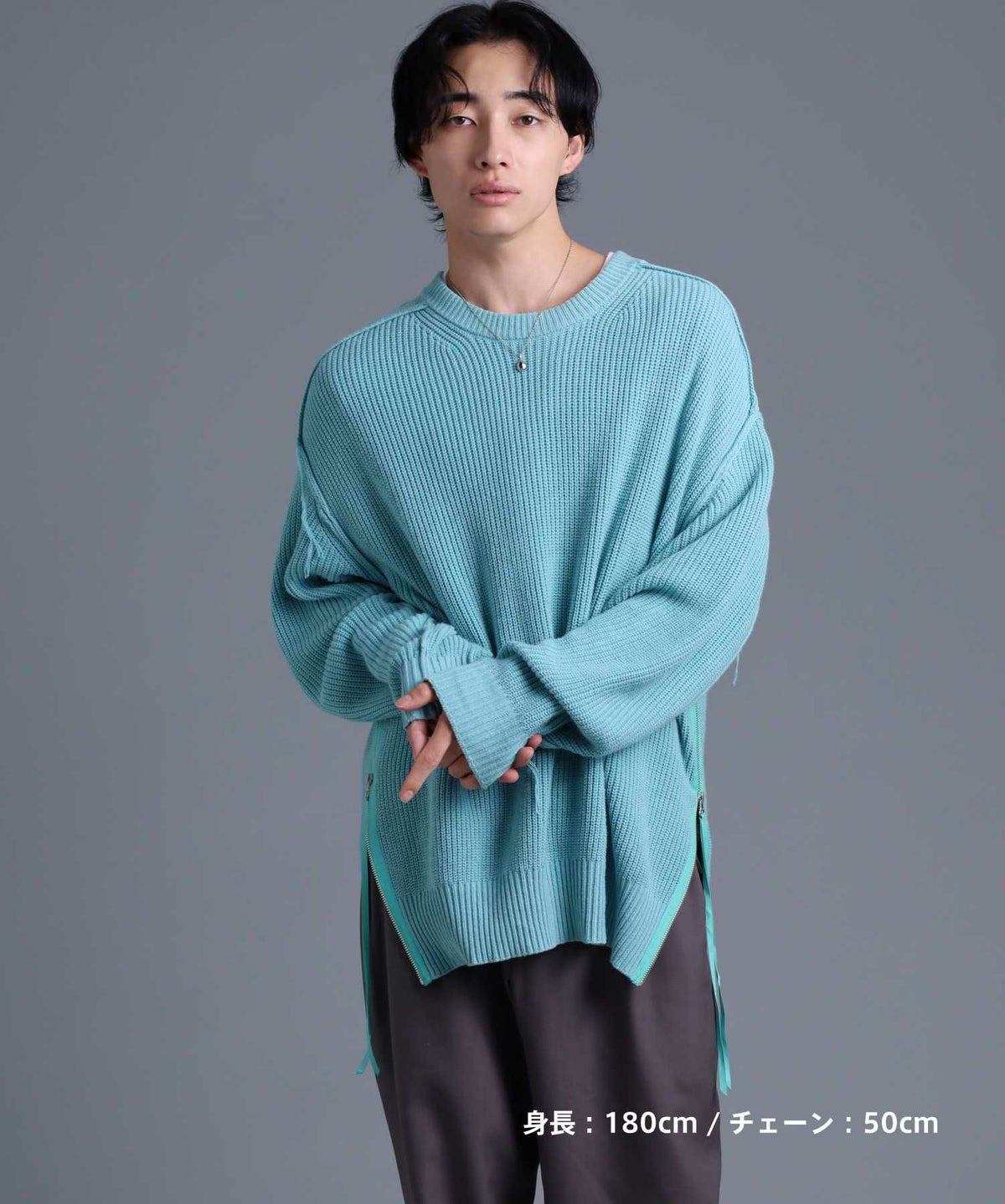 “BASIC”カレッジネックレス/ブラックジルコニア/シルバー925