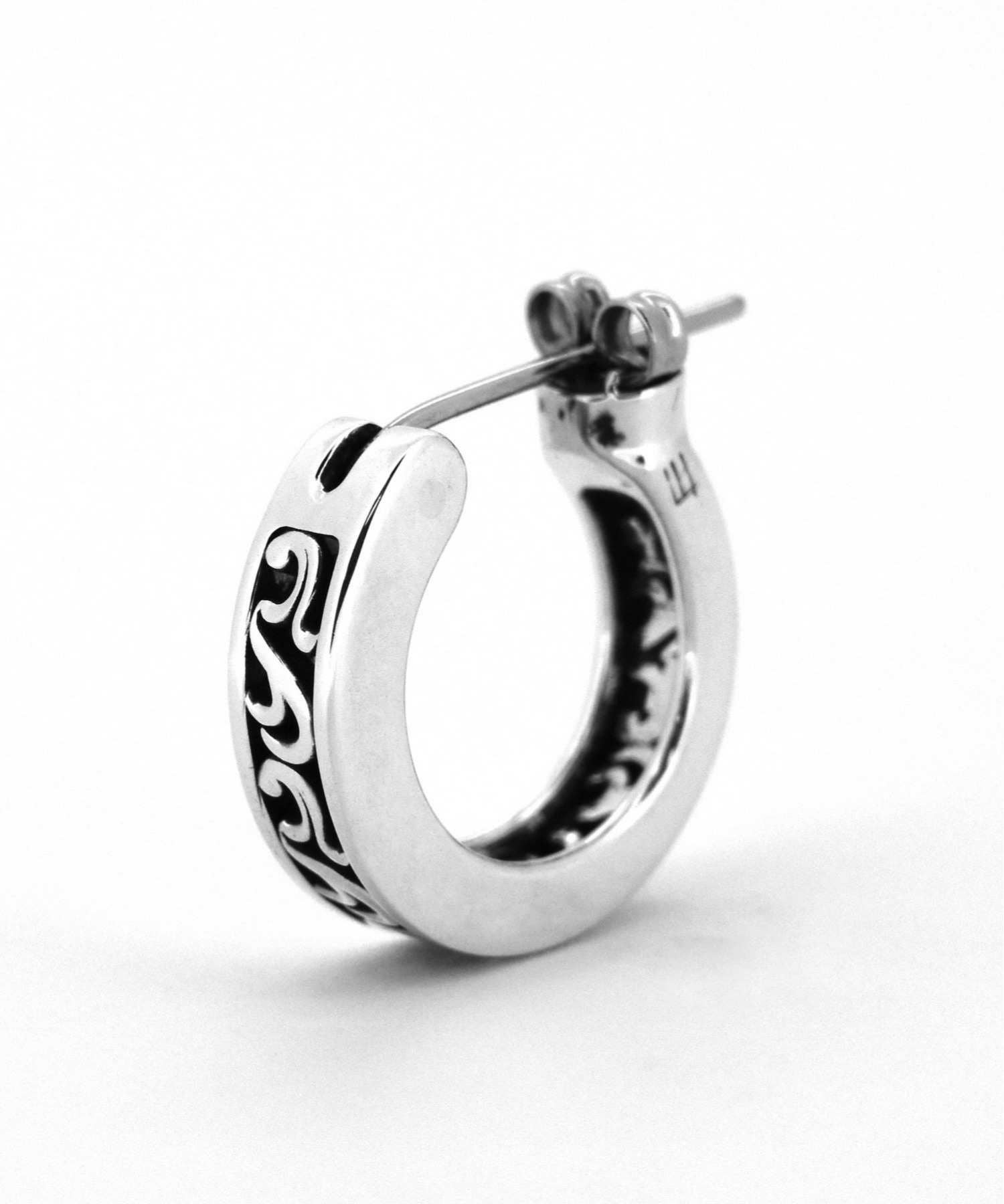 “for Gift”クロッシングピアス/シティポップ“TYPE J”/シルバー925