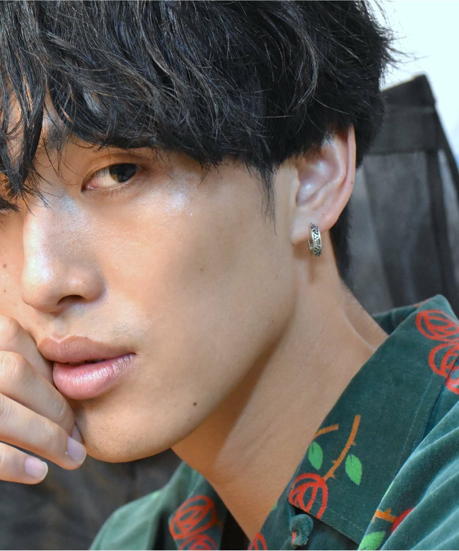 “for Gift”クロッシングピアス/シティポップ“TYPE J”/シルバー925