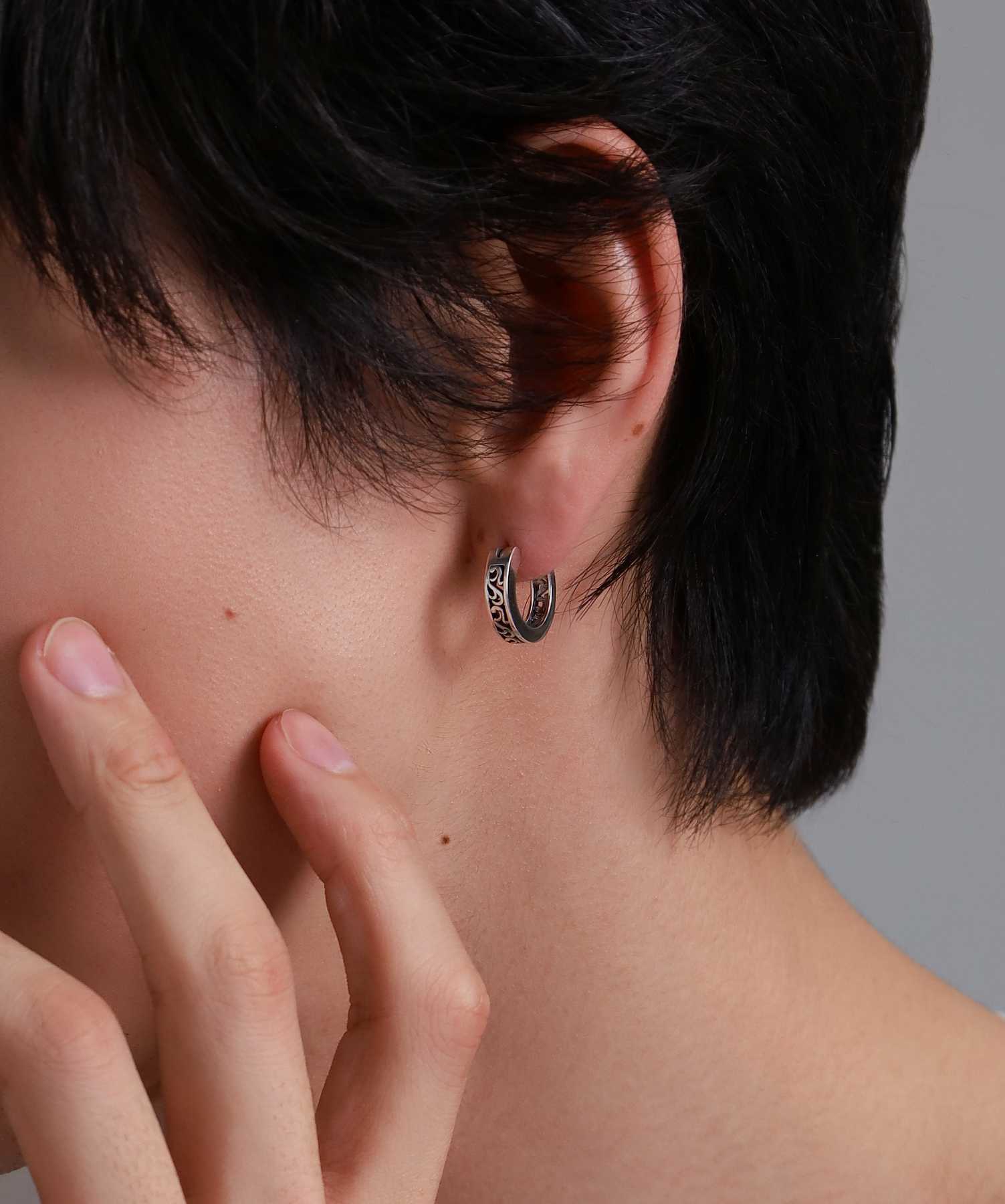 “for Gift”クロッシングピアス/シティポップ“TYPE J”/シルバー925