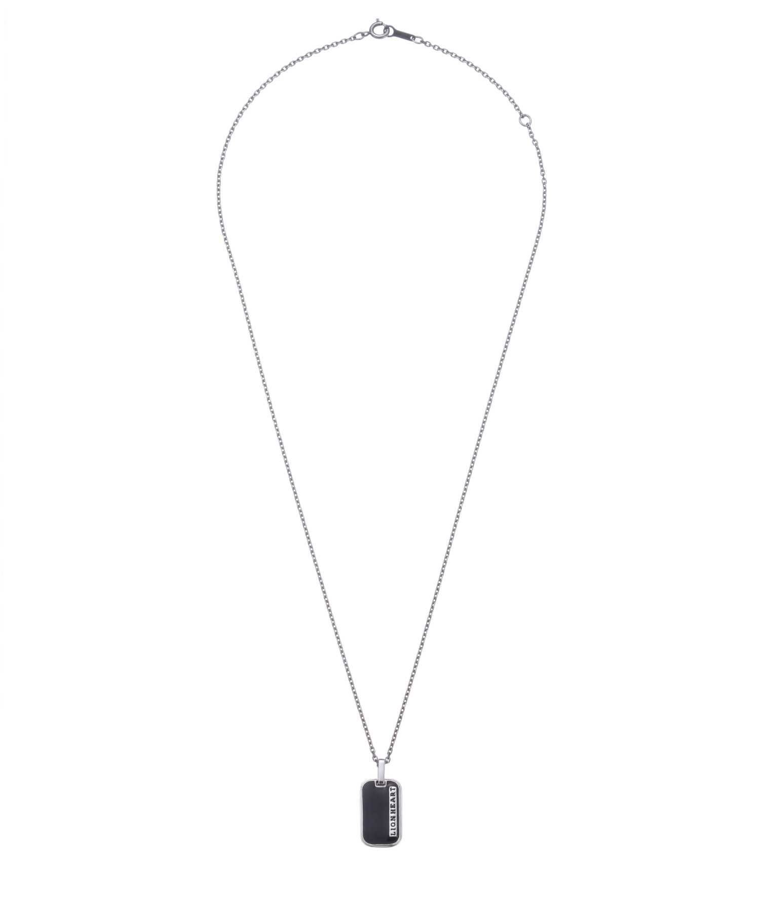 “for Gift”ブラックタグネックレス/シルバー925