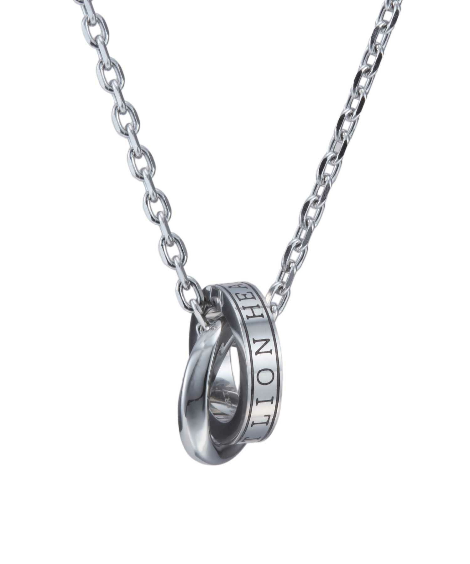 限定展開】“LH-1”ロゴダブルリングネックレス（シルバー）/サージカル