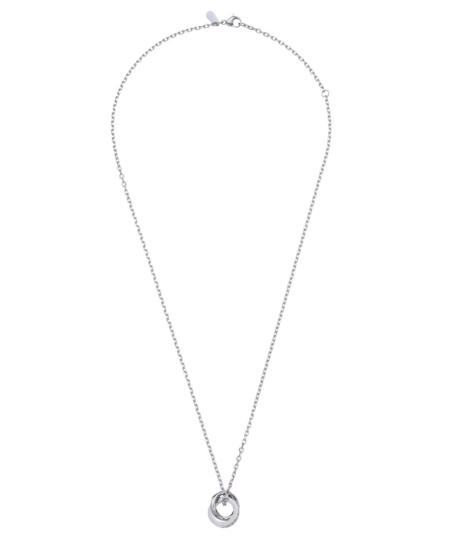 限定展開】“LH-1”ロゴダブルリングネックレス（シルバー）/サージカル