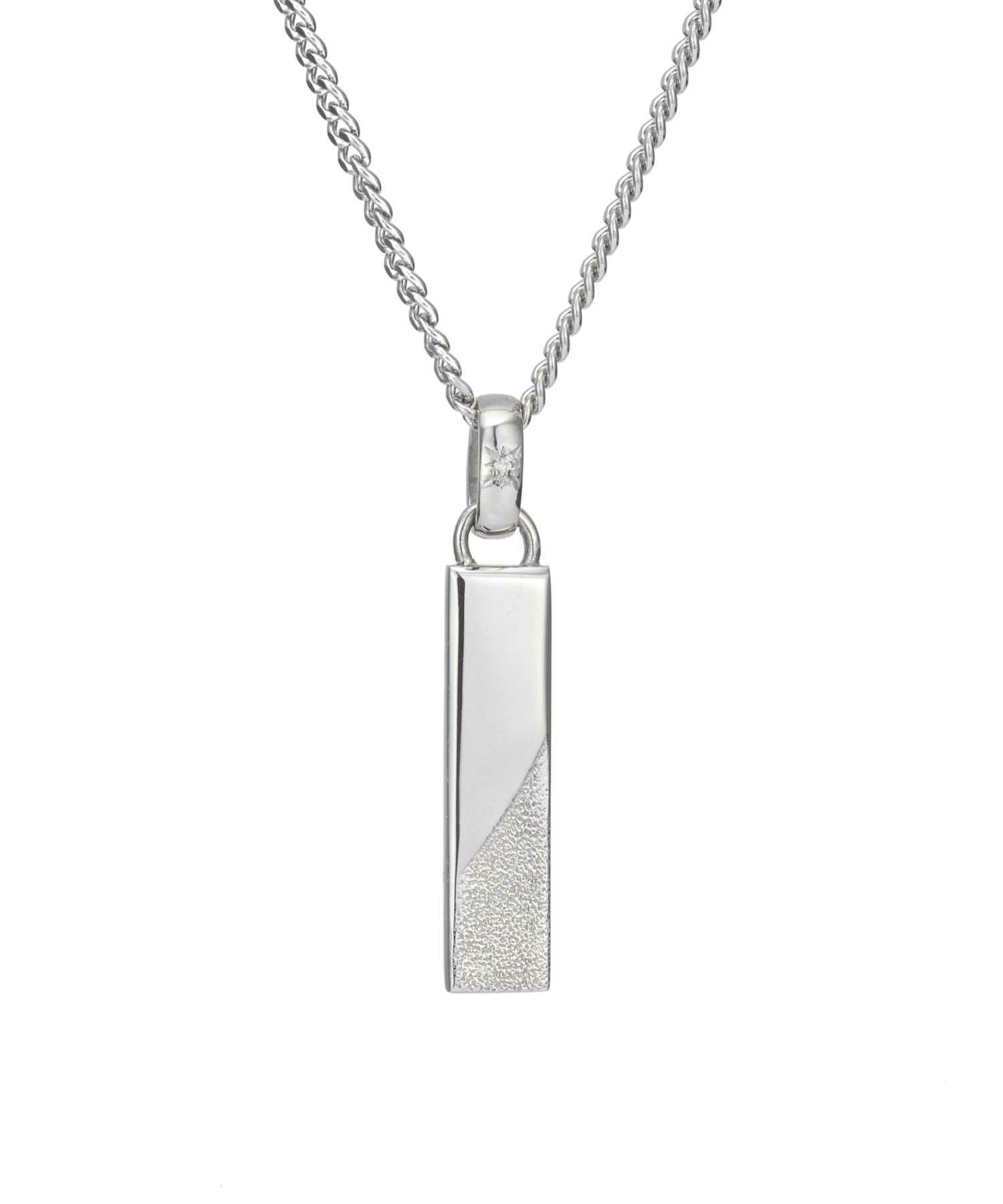 【ONLINE STORE 限定】“SAND”プレートネックレスネックレス（ダイヤモンドplus）/サージカルステンレス（金属アレルギー対応）