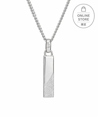 【ONLINE STORE 限定】“SAND”プレートネックレスネックレス（ダイヤモンドplus）/サージカルステンレス（金属アレルギー対応）