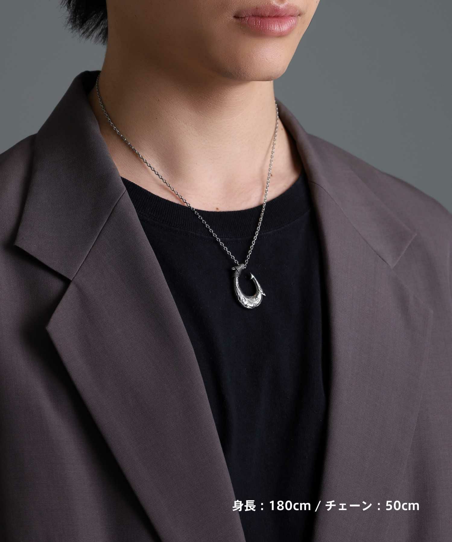 【限定展開】“HAWAIIAN”ネックレス/フィッシュフック/サージカルステンレス（金属アレルギー対応）