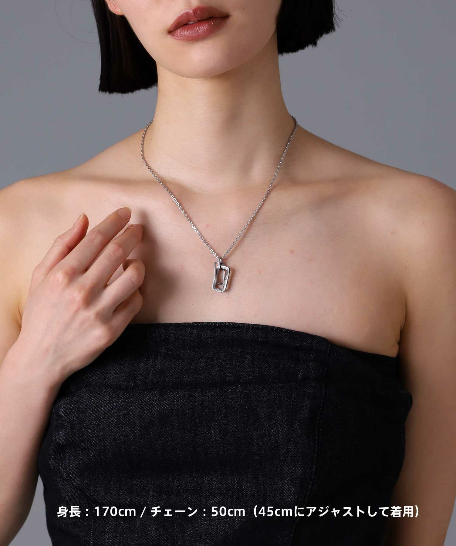 【限定展開】“HAWAIIAN”ネックレス/レクタングルライン/サージカルステンレス（金属アレルギー対応）