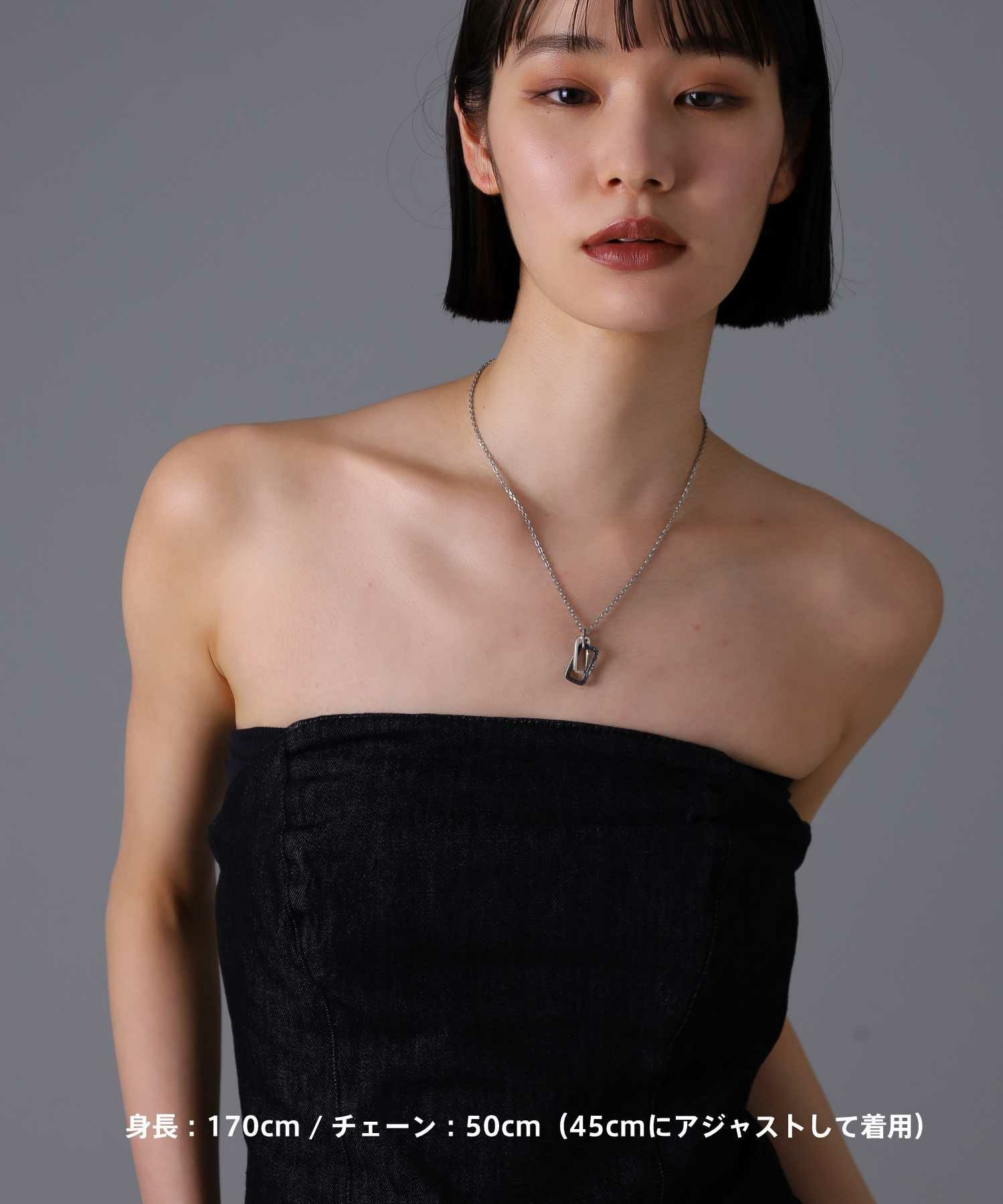 【限定展開】“HAWAIIAN”ネックレス/レクタングルライン/サージカルステンレス（金属アレルギー対応）