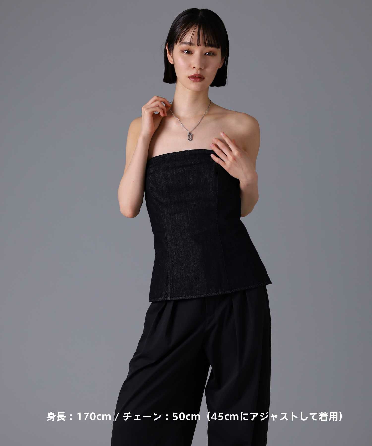 【限定展開】“HAWAIIAN”ネックレス/レクタングルライン/サージカルステンレス（金属アレルギー対応）