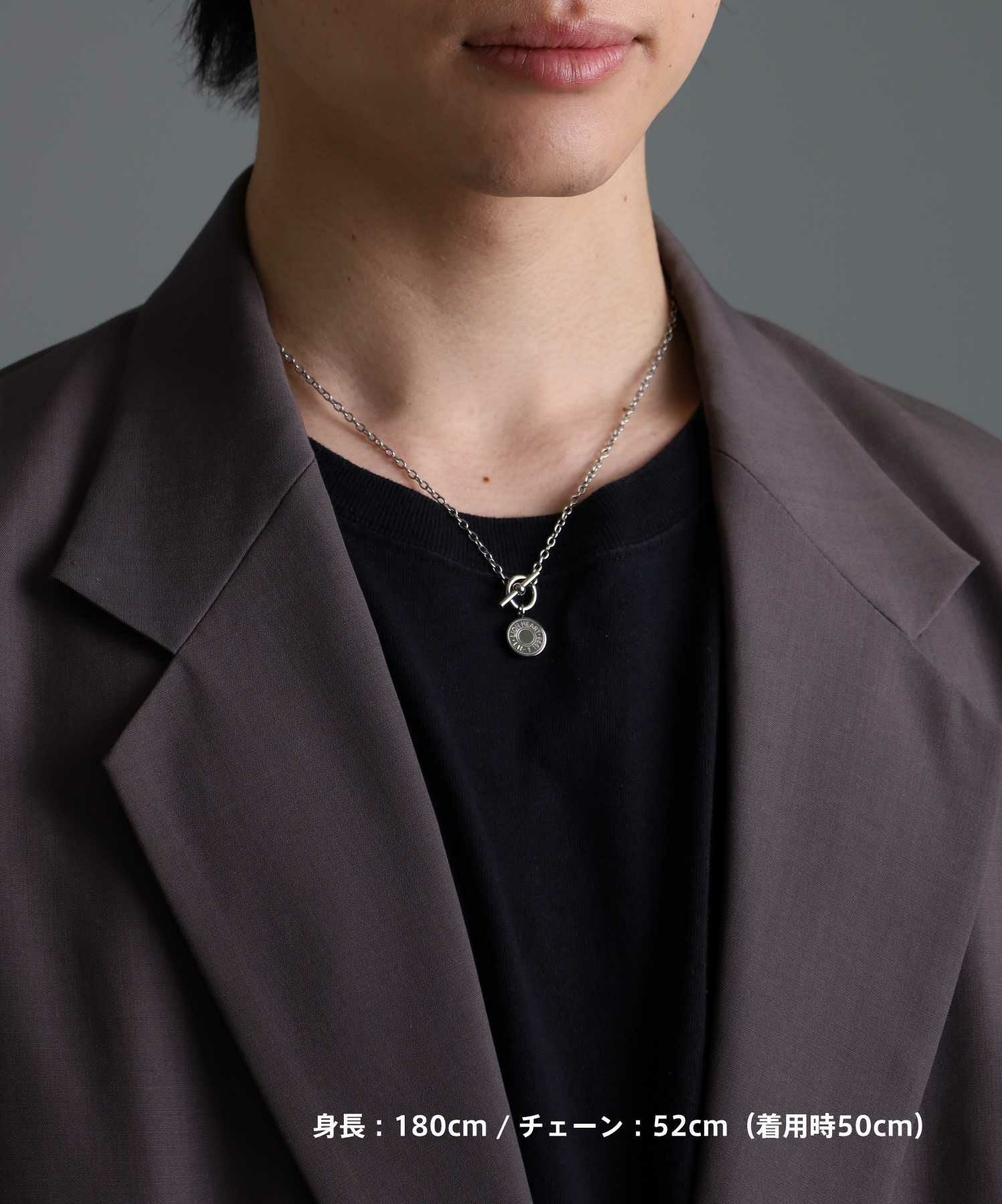 限定展開】“LH-1”ロゴチャームネックレス/サージカルステンレス（金属