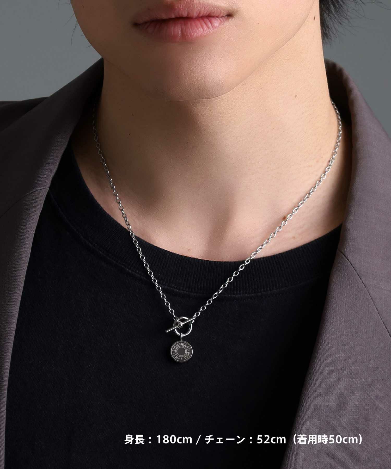 限定展開】“LH-1”ロゴチャームネックレス/サージカルステンレス（金属