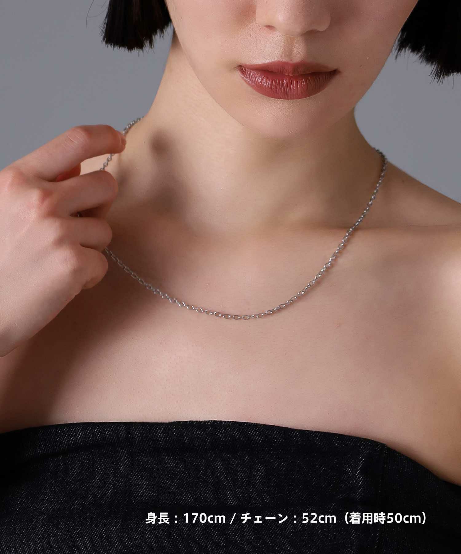 限定展開】“LH-1”ロゴチャームネックレス/サージカルステンレス（金属