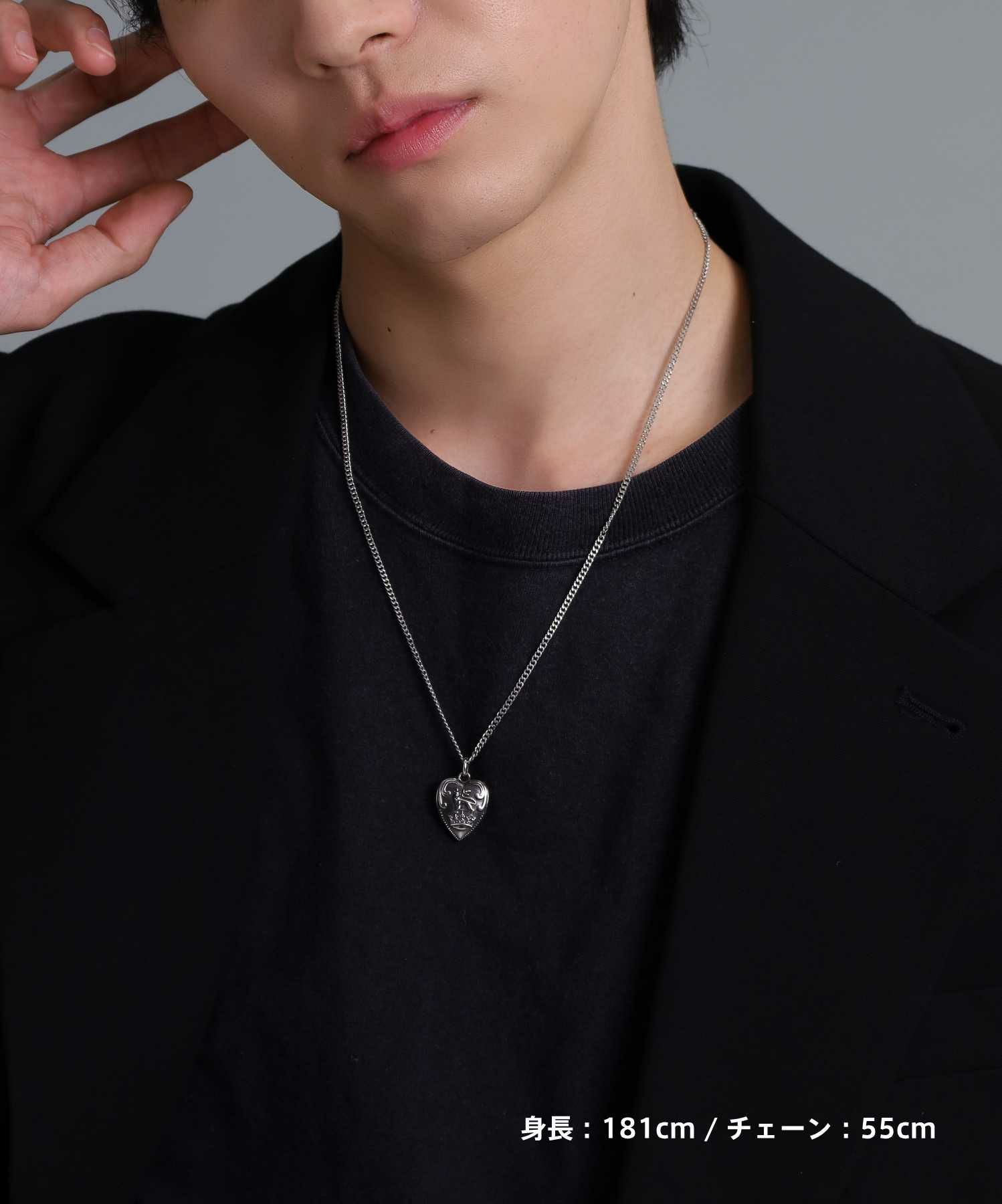 限定展開】“LH-1”パフィーハートネックレス/サージカルステンレス