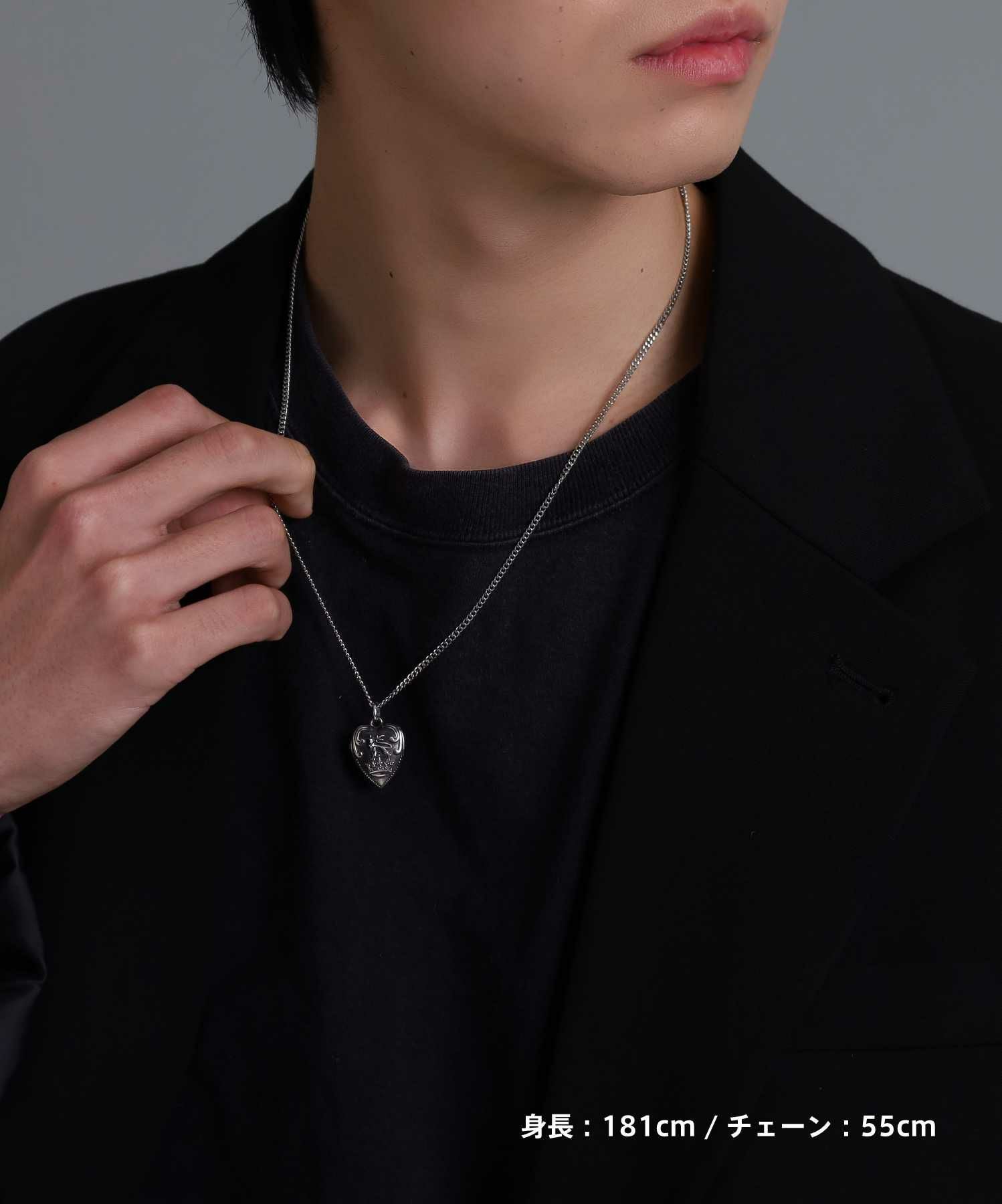 【限定展開】“LH-1”パフィーハートネックレス/サージカルステンレス（金属アレルギー対応）