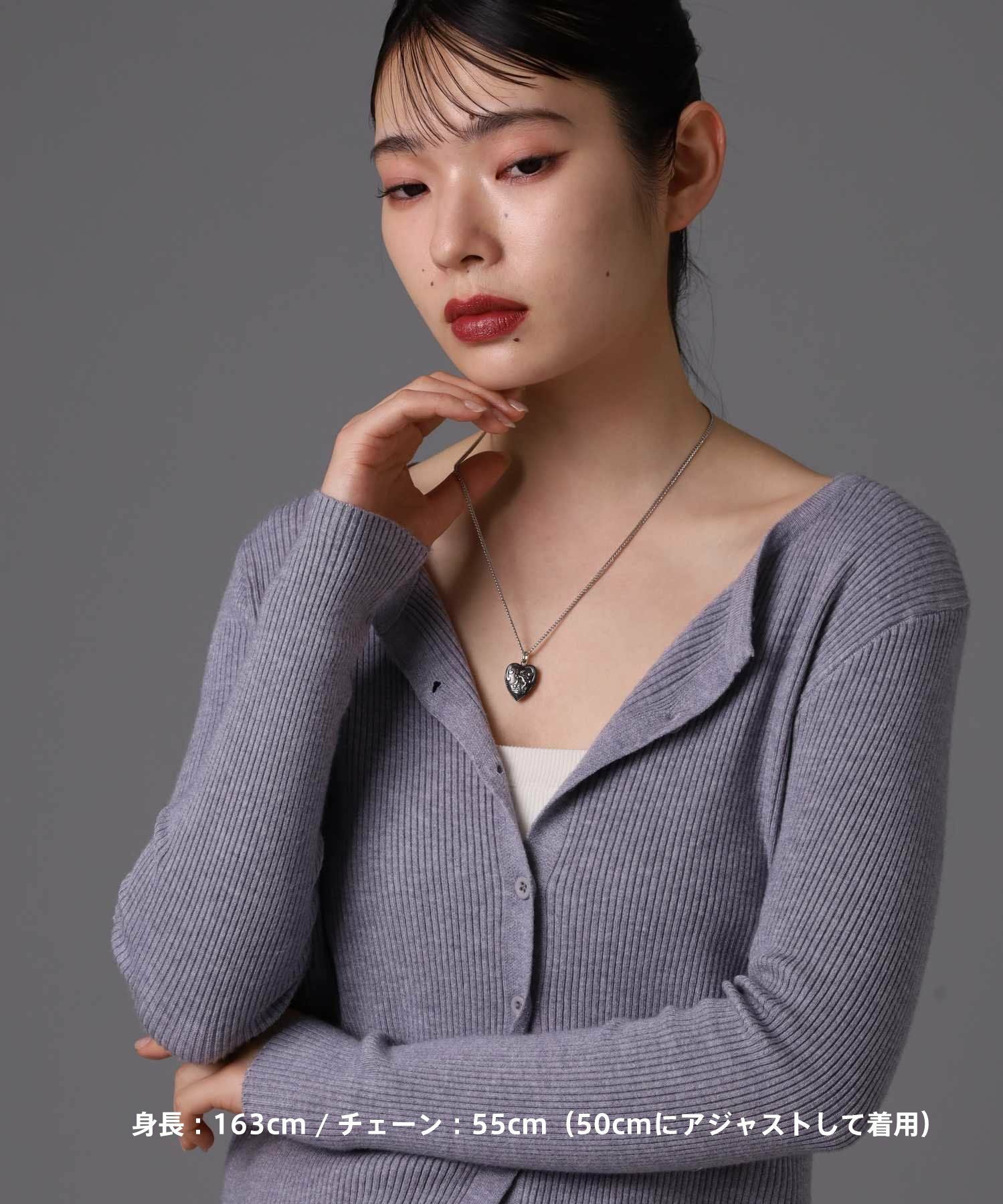 【限定展開】“LH-1”パフィーハートネックレス/サージカルステンレス（金属アレルギー対応）