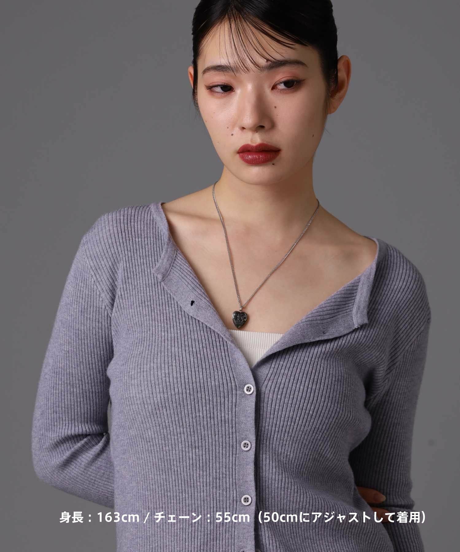 【限定展開】“LH-1”パフィーハートネックレス/サージカルステンレス（金属アレルギー対応）