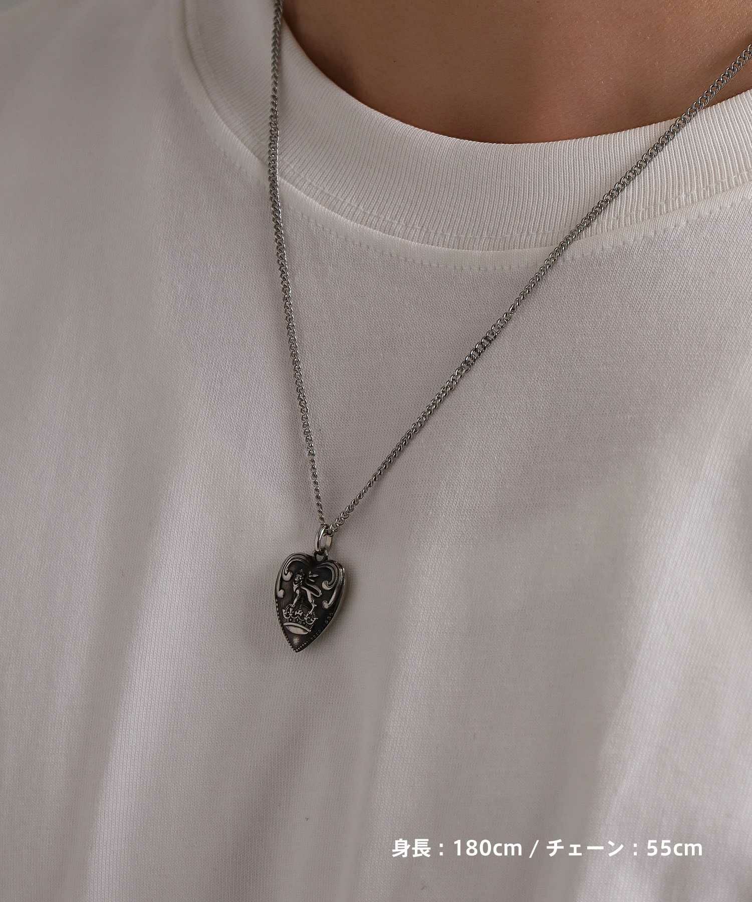 限定展開】“LH-1”パフィーハートネックレス/サージカルステンレス