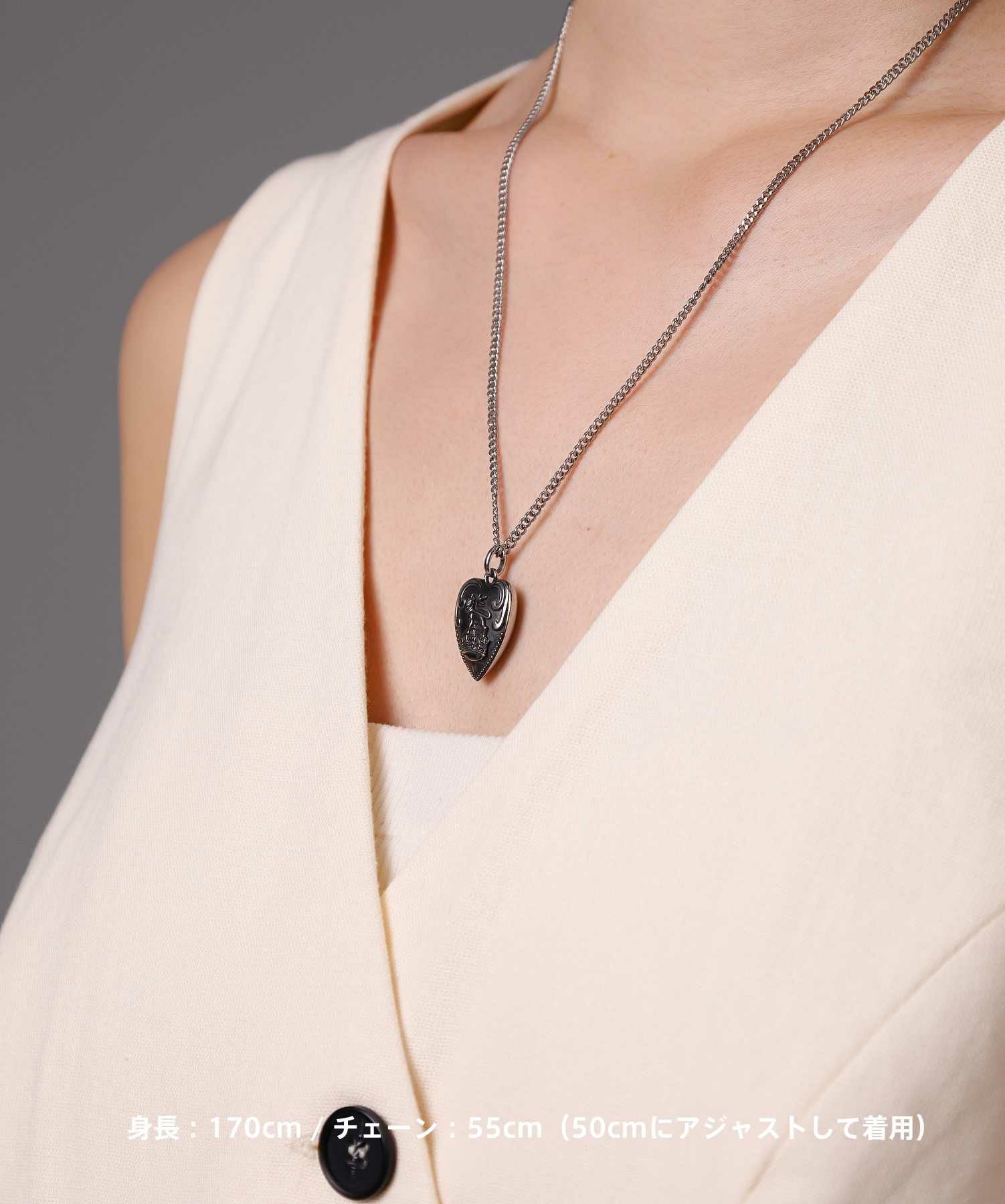 限定展開】“LH-1”パフィーハートネックレス/サージカルステンレス