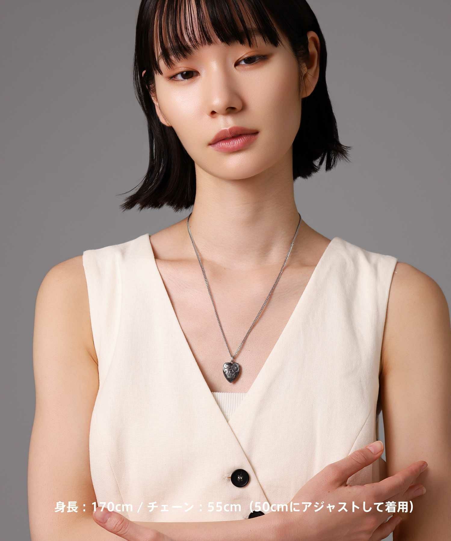 限定展開】“LH-1”パフィーハートネックレス/サージカルステンレス
