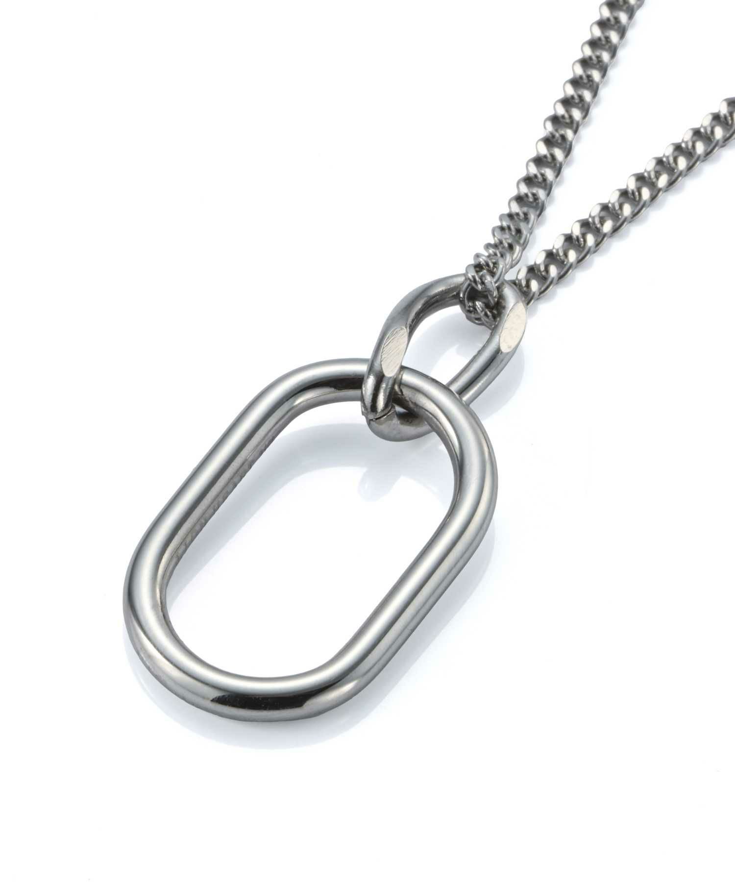 【限定展開】“LH-1”オーバルラインネックレス/サージカルステンレス（金属アレルギー対応）