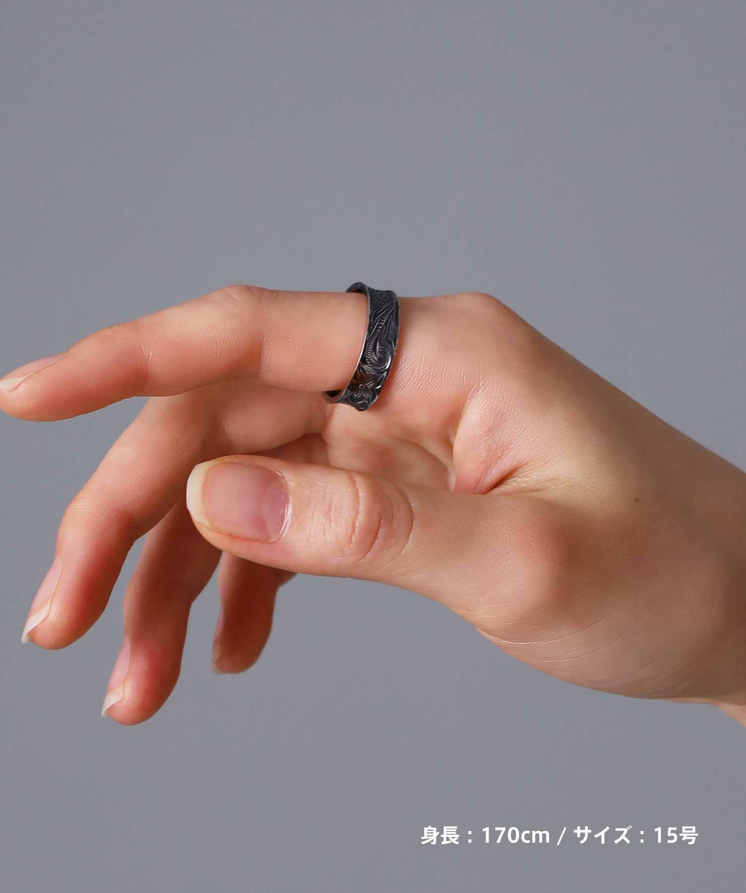 【限定展開】“HAWAIIAN”リバースラウンドリング/サージカルステンレス（金属アレルギー対応）