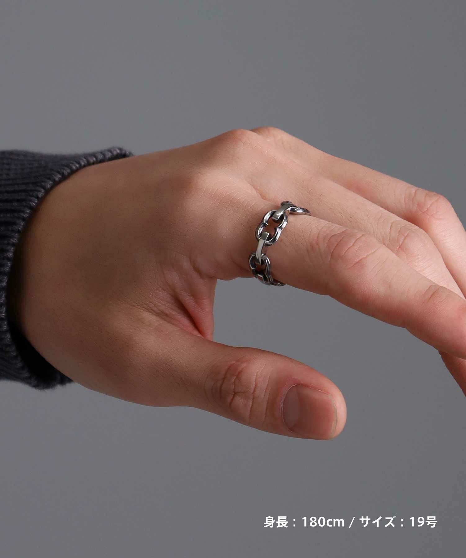 【限定展開】“HAWAIIAN”アンカーチェーンリング/サージカルステンレス（金属アレルギー対応）