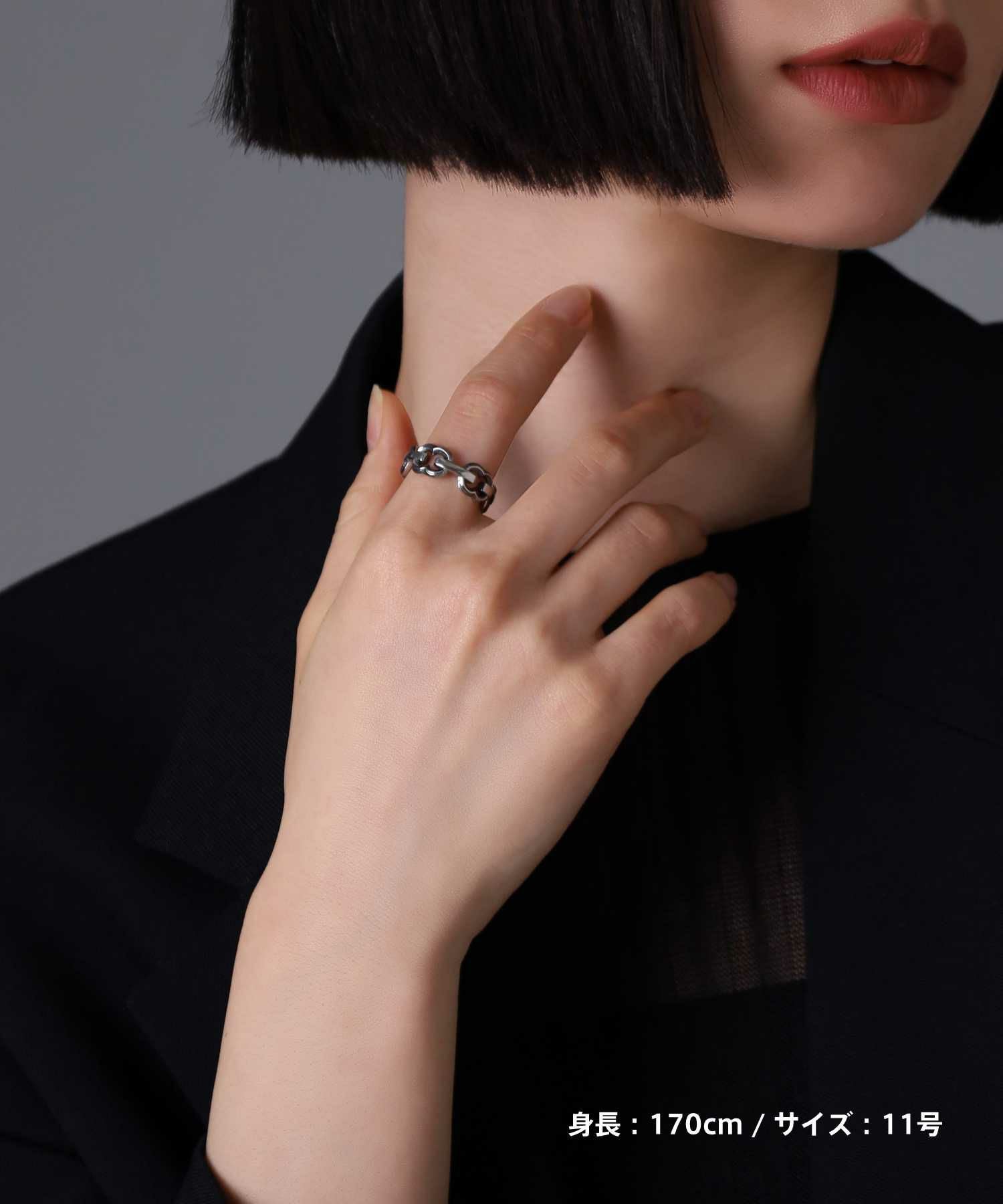 【限定展開】“HAWAIIAN”アンカーチェーンリング/サージカルステンレス（金属アレルギー対応）