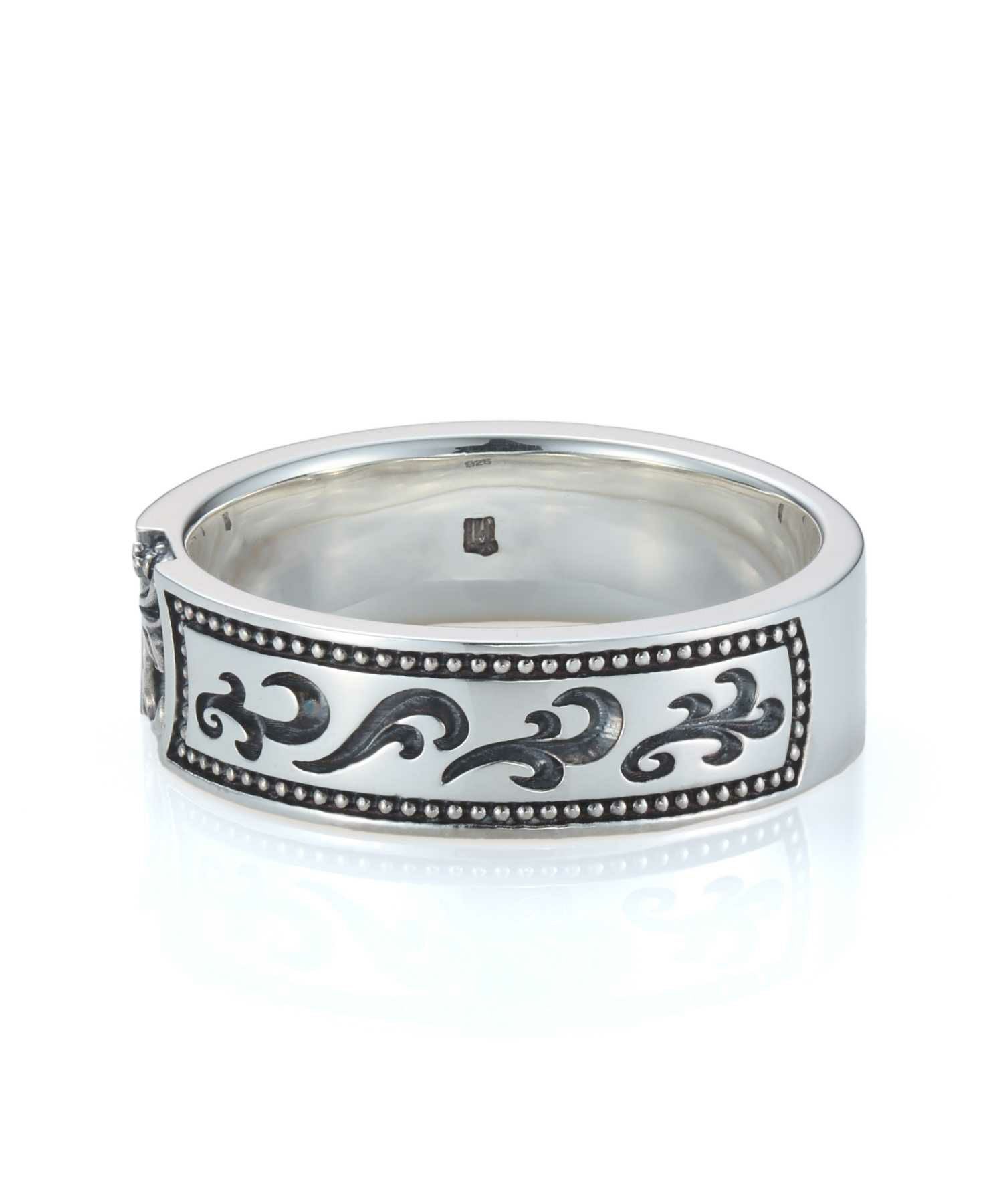 HOWL”タテガミハウルカービングリング（6mm幅）/シルバー925/シルバー