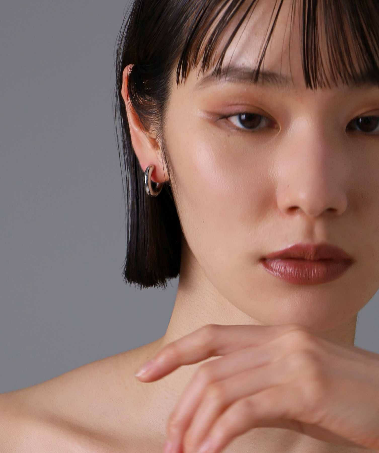 限定展開】“LH-1”チャンキーフープピアス（Mサイズ）/サージカル