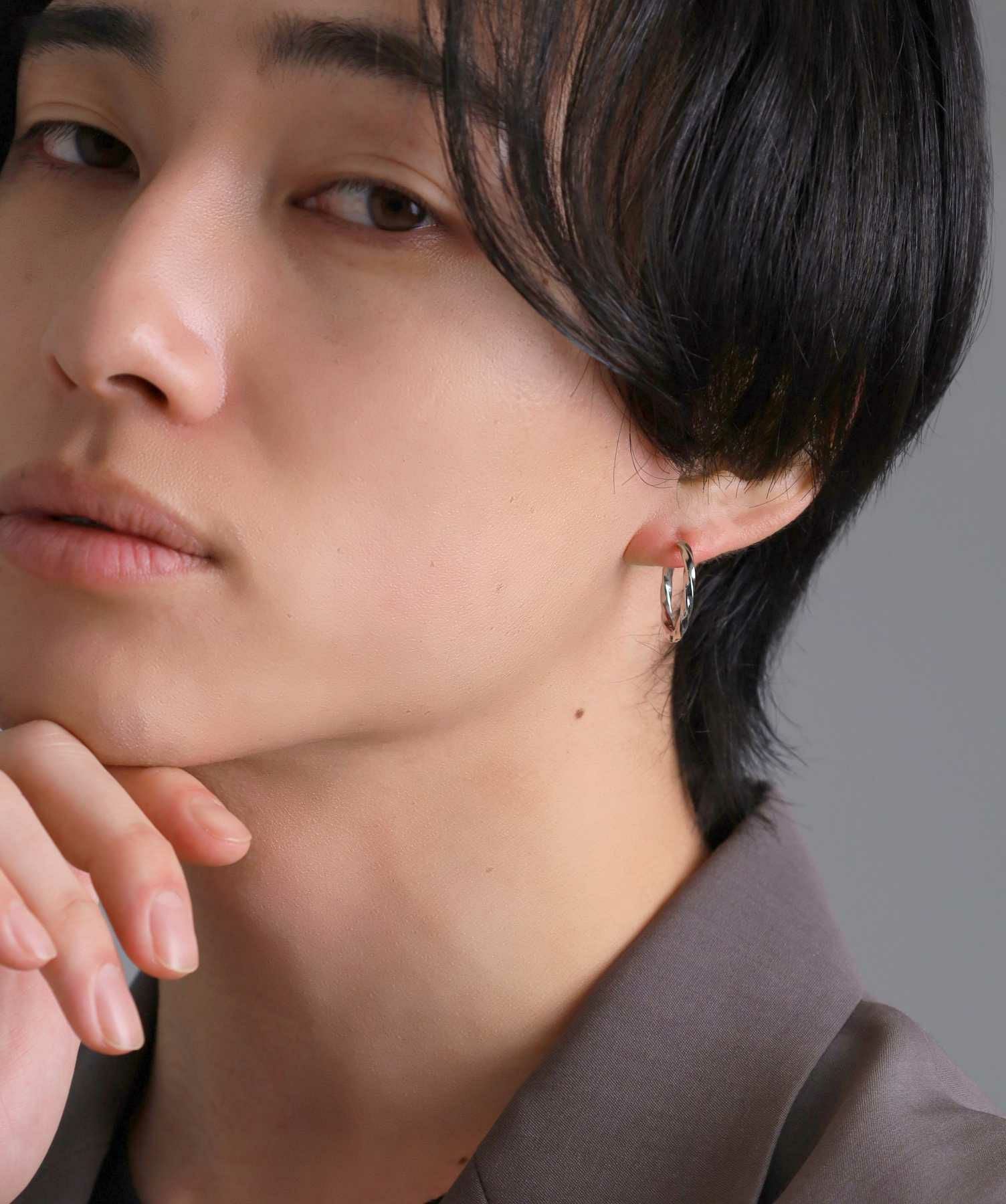 限定展開】“LH-1”ツイストフープピアス（LLサイズ）/サージカル