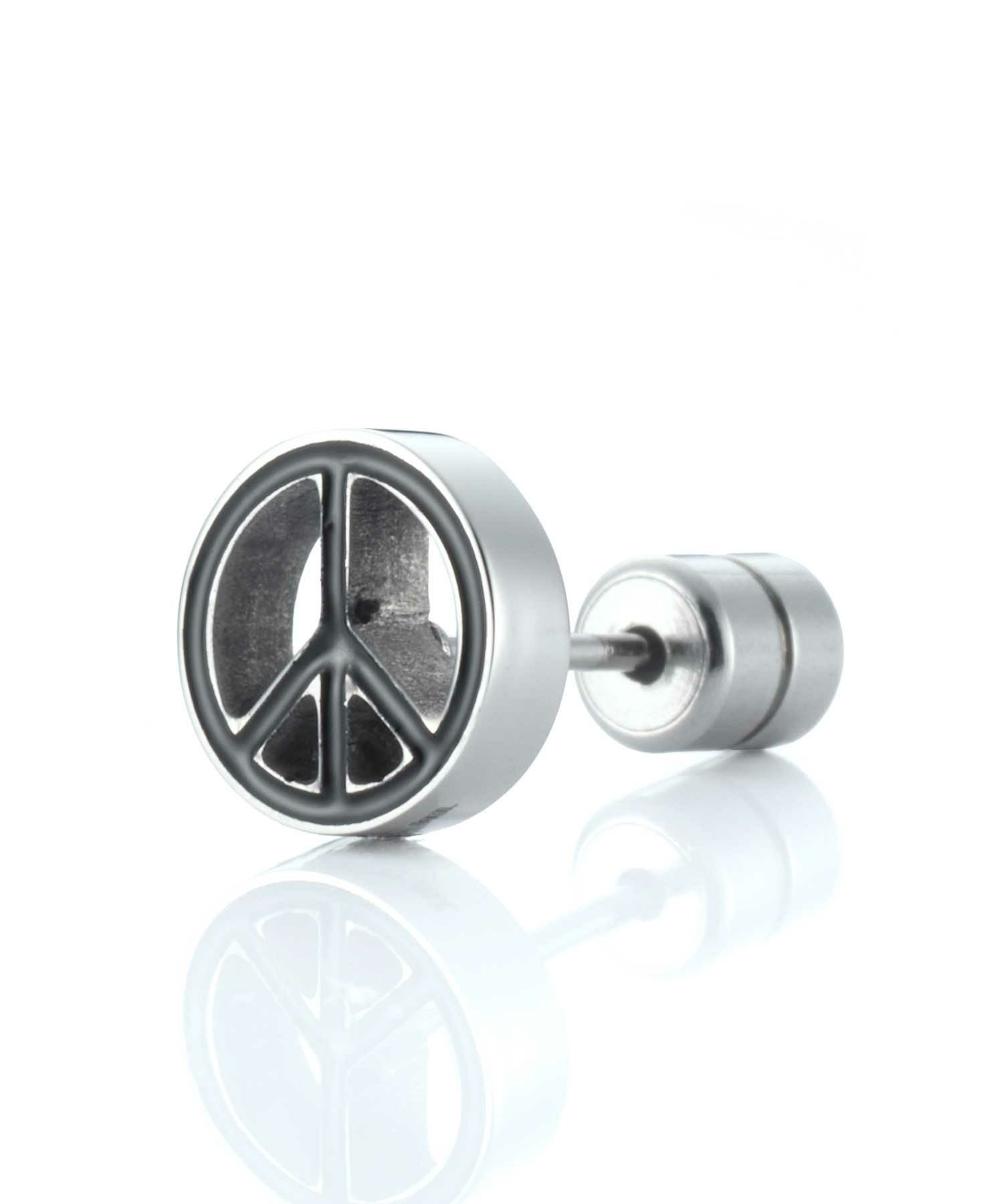 限定展開】“LH-1”ピースシンボルスタッズピアス/サージカルステンレス