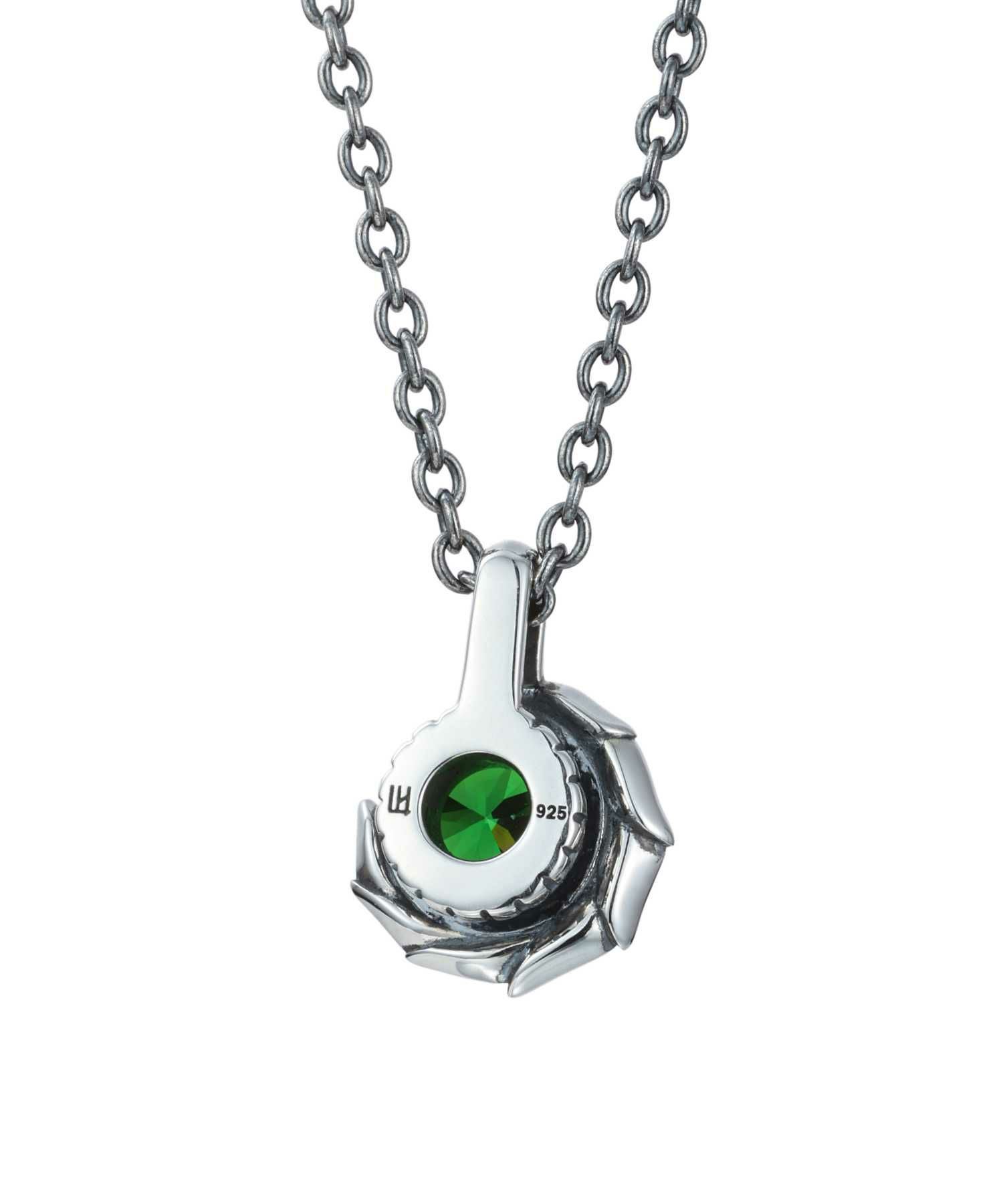 HOWL”タテガミサイドシルバーネックレス（5月バースカラーストーン